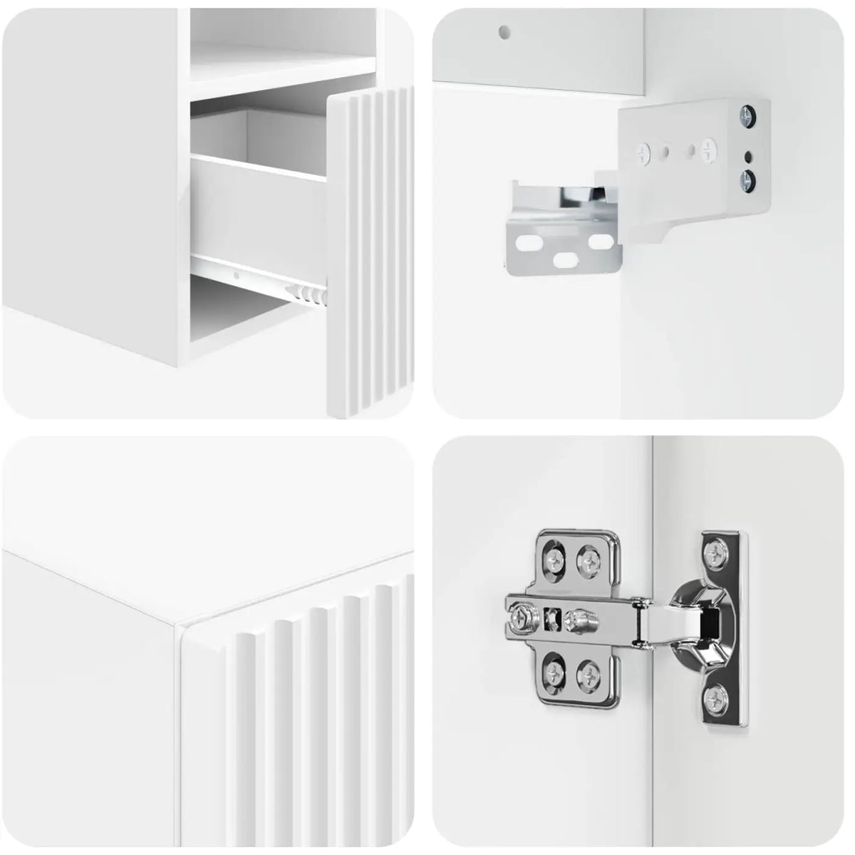 Ensemble de mobilier de salle de bain 5 pc Blanc - XIOS