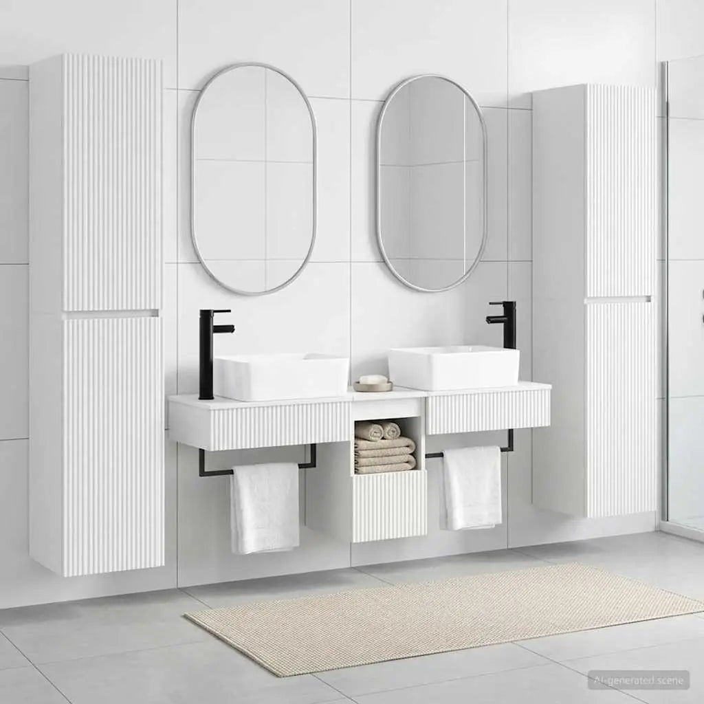 Ensemble de mobilier de salle de bain 5 pc Blanc - XIOS