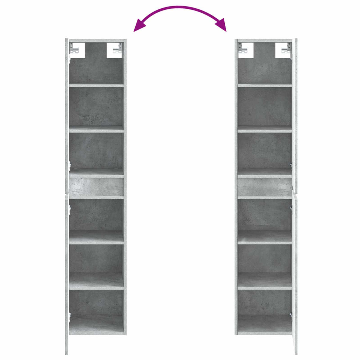 Ensemble de mobilier de salle de bain 5 pc Gris béton