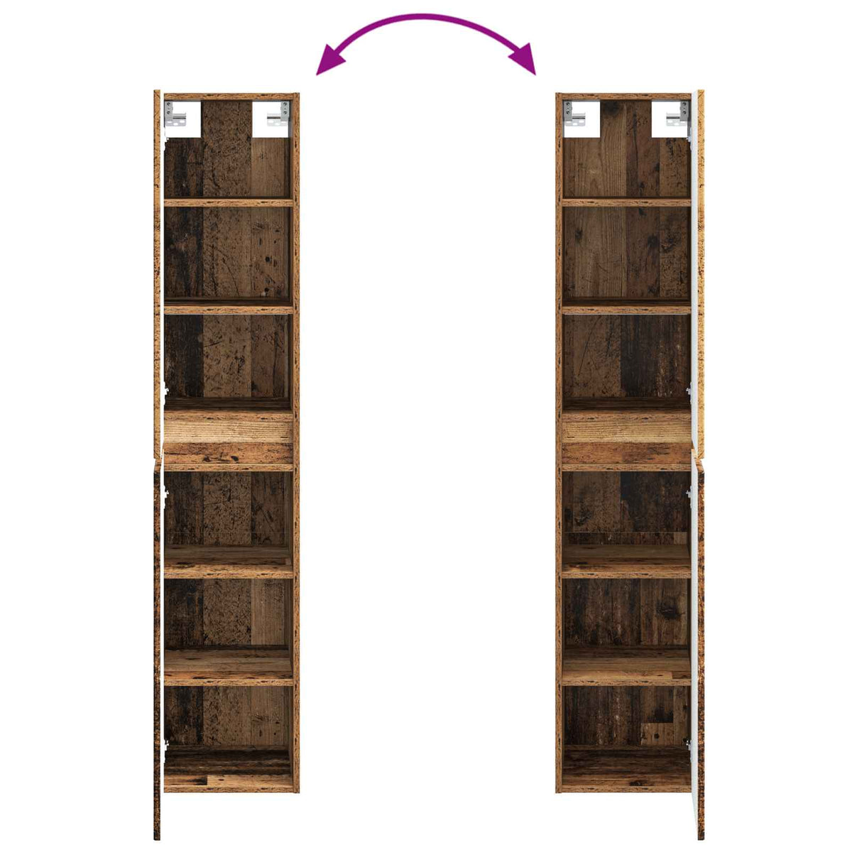 Ensemble de mobilier de salle de bain 5 pc Bois ancien