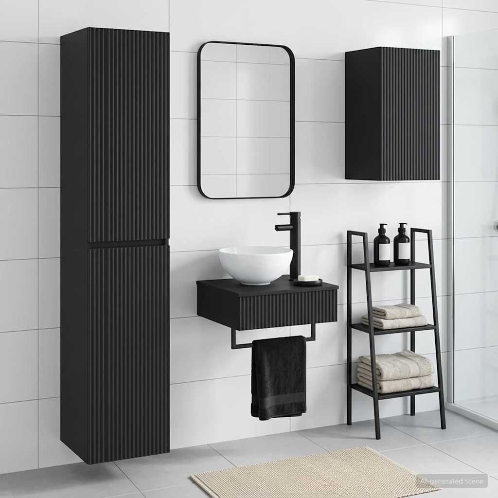 Ensemble de mobilier de salle de bain 3 pc Noir
