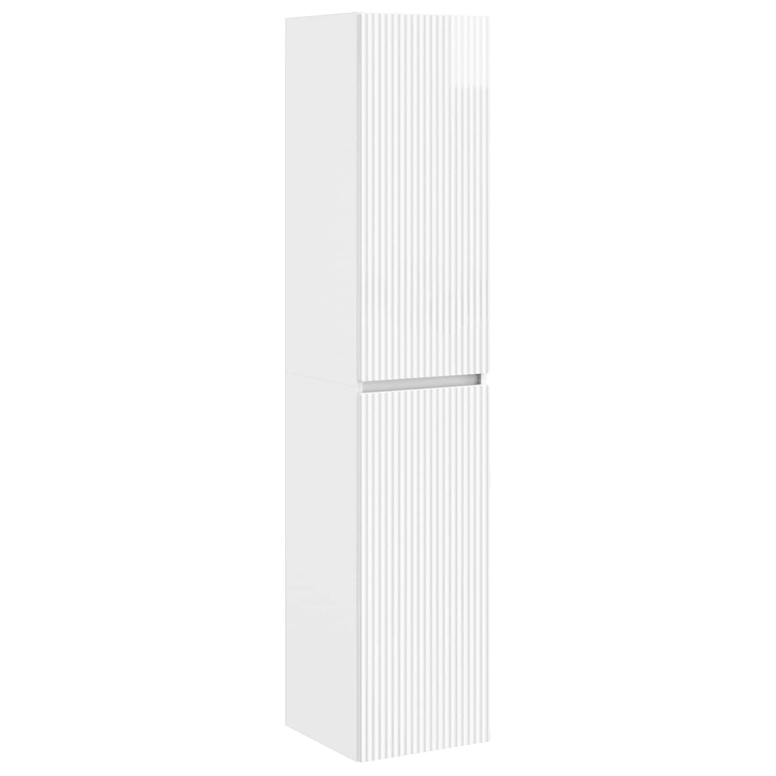 Ensemble de mobilier de salle de bain 3 pc Blanc brillant