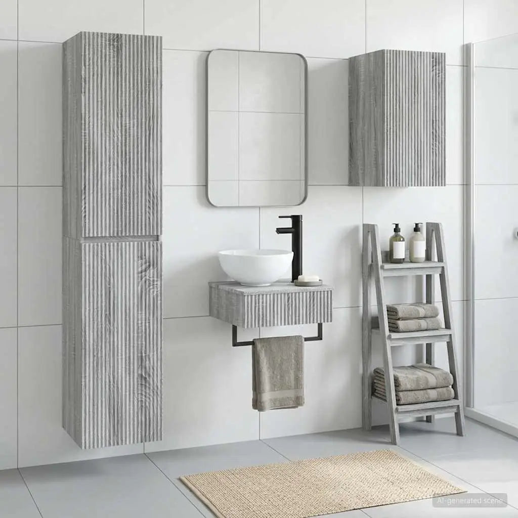 Ensemble de mobilier de salle de bain 3 pc Sonoma gris - XIOS