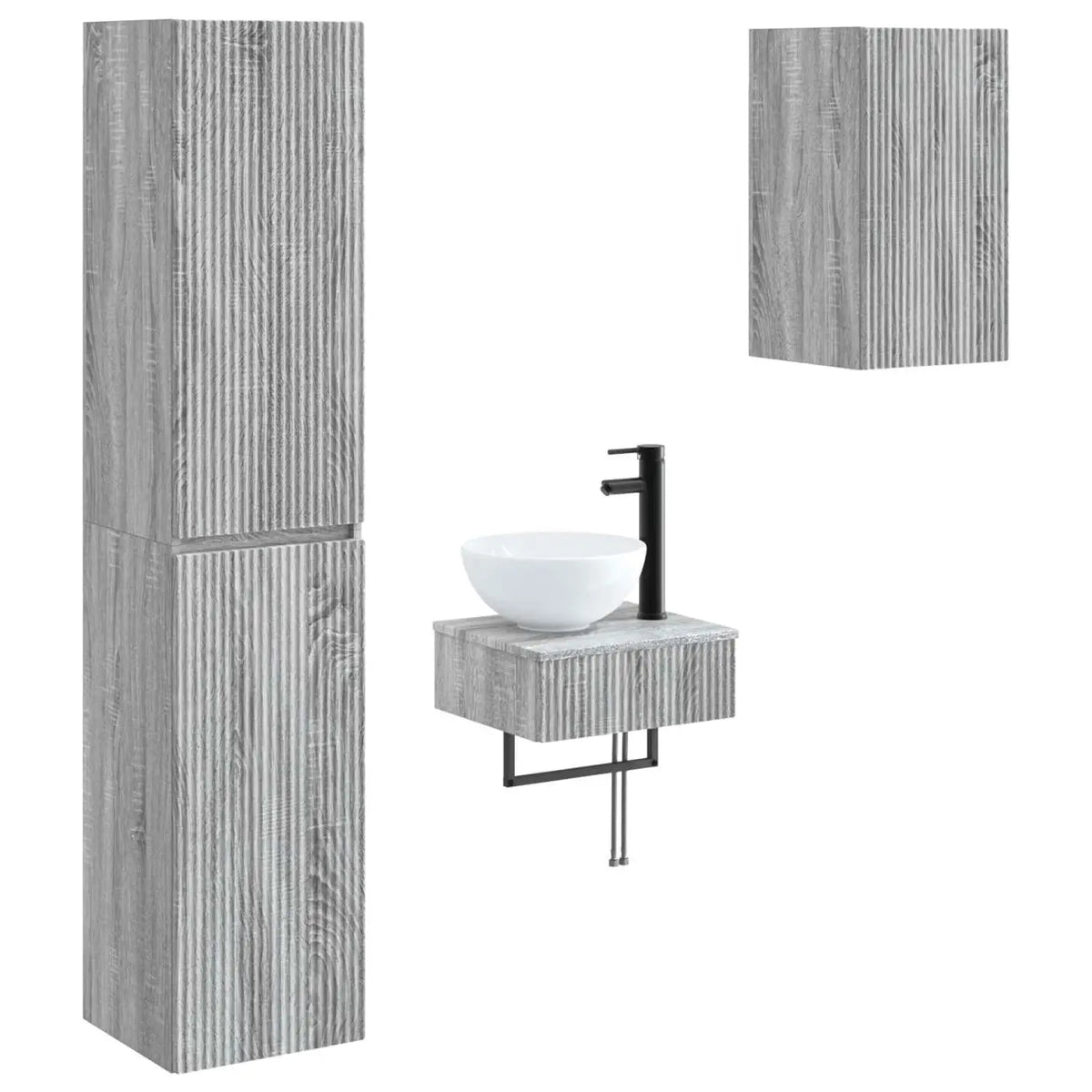 Ensemble de mobilier de salle de bain 3 pc Sonoma gris - XIOS
