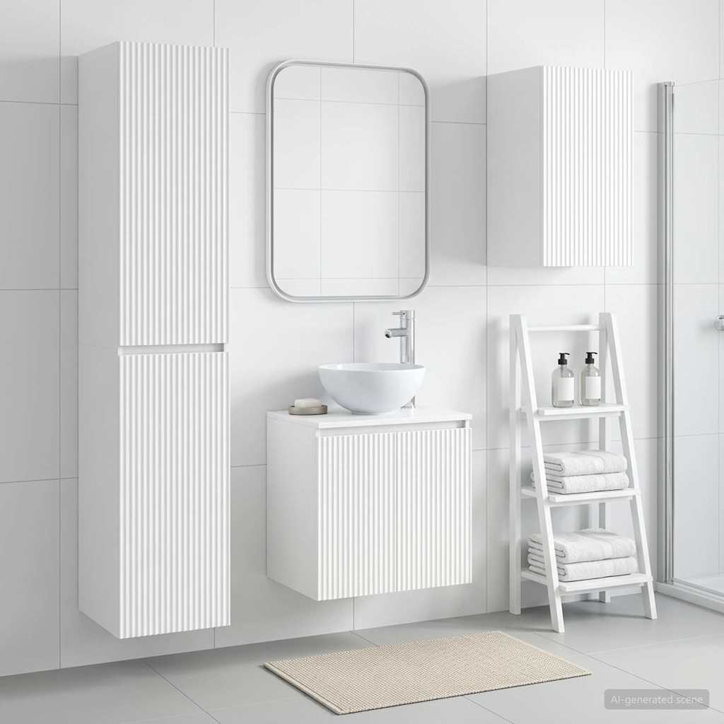 Ensemble de mobilier de salle de bain 3 pc Blanc