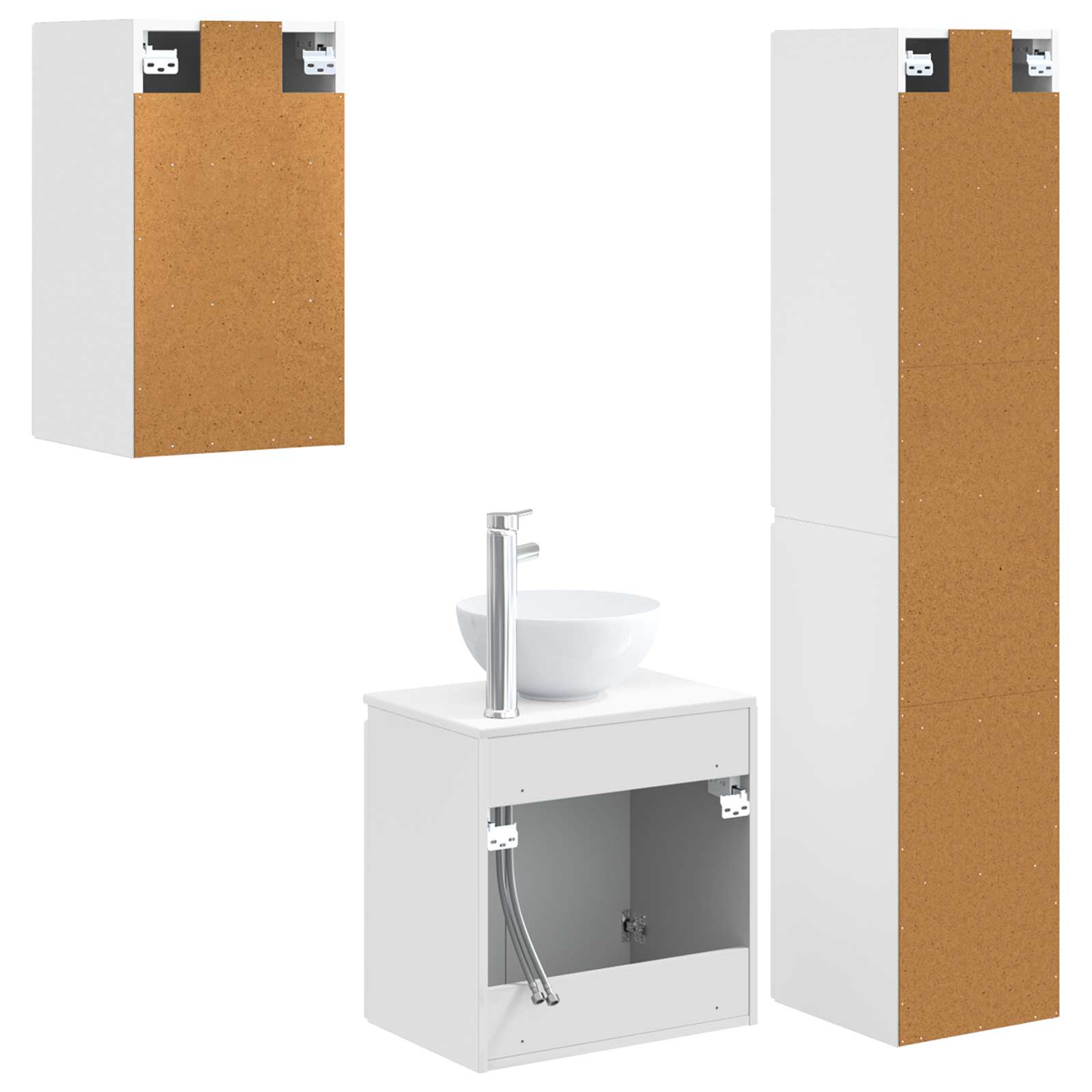 Ensemble de mobilier de salle de bain 3 pc Blanc
