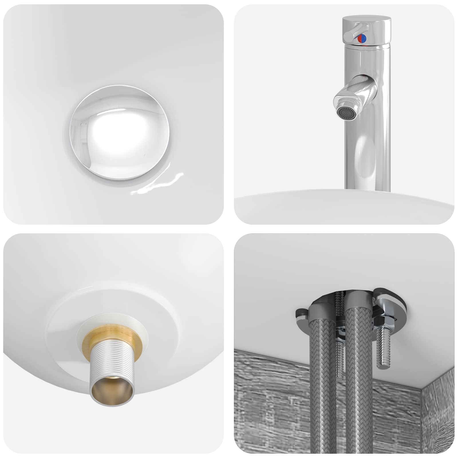 Ensemble de mobilier de salle de bain 3 pc Sonoma gris