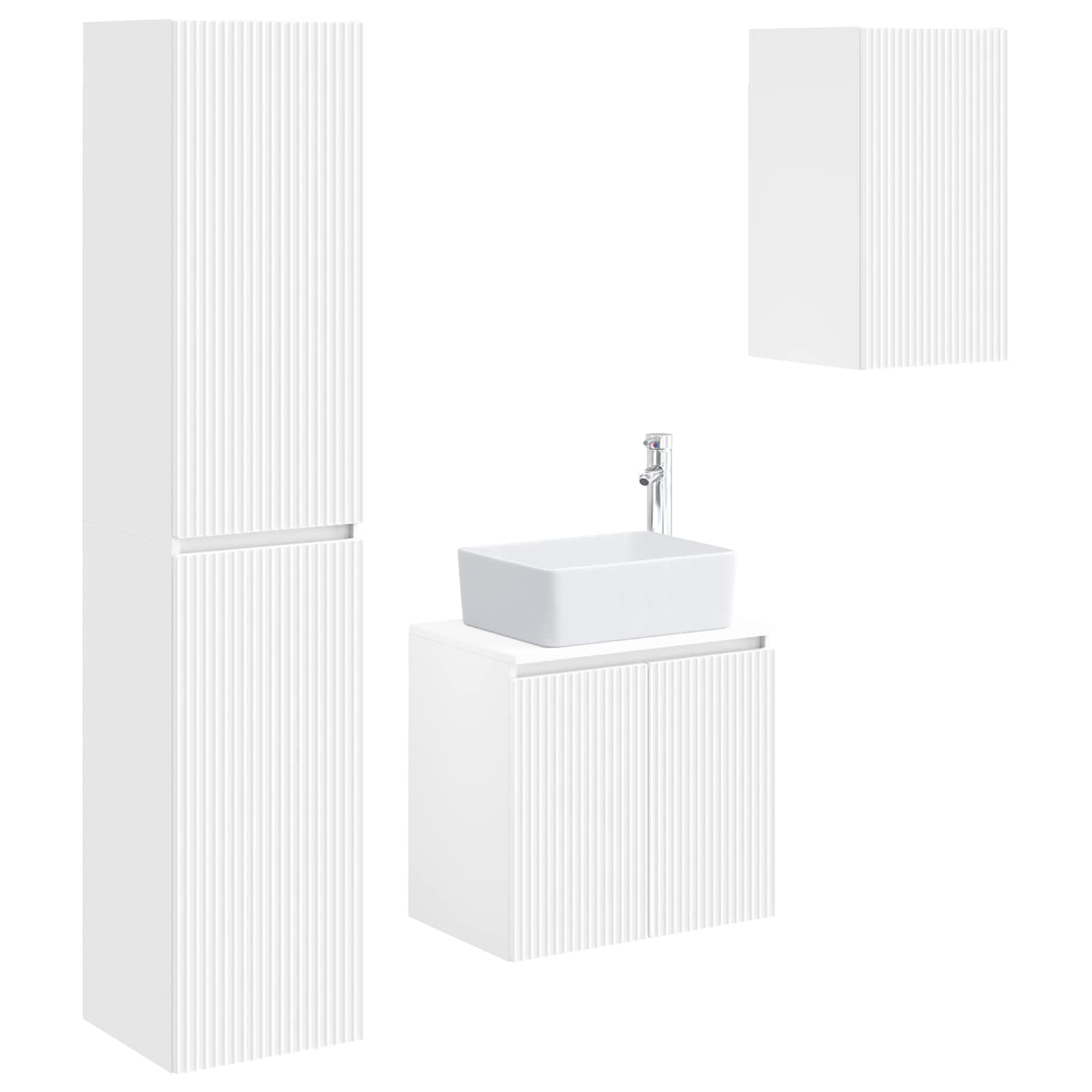 Ensemble de mobilier de salle de bain 3 pc Blanc