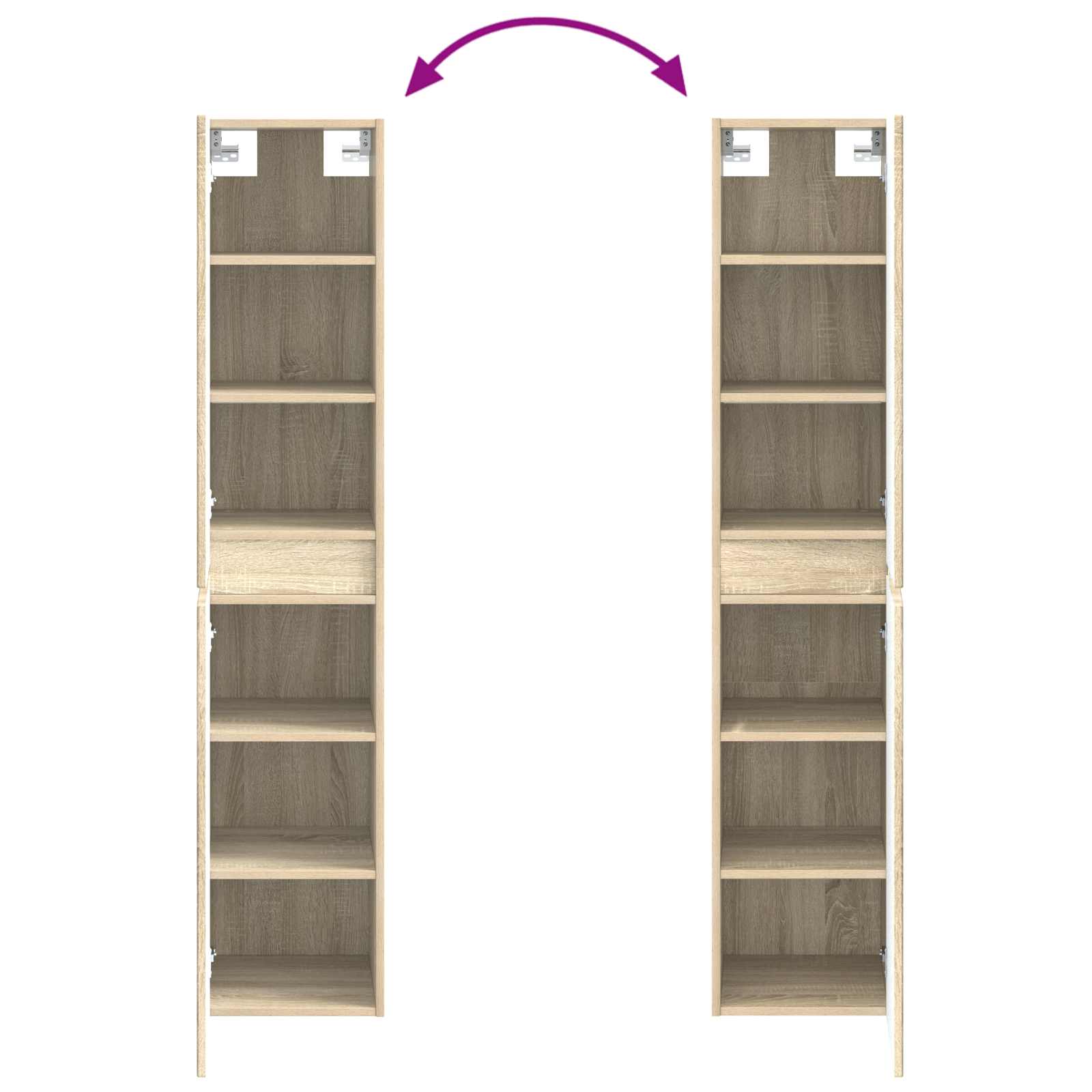 Ensemble de mobilier de salle de bain 3 pc Chêne Sonoma