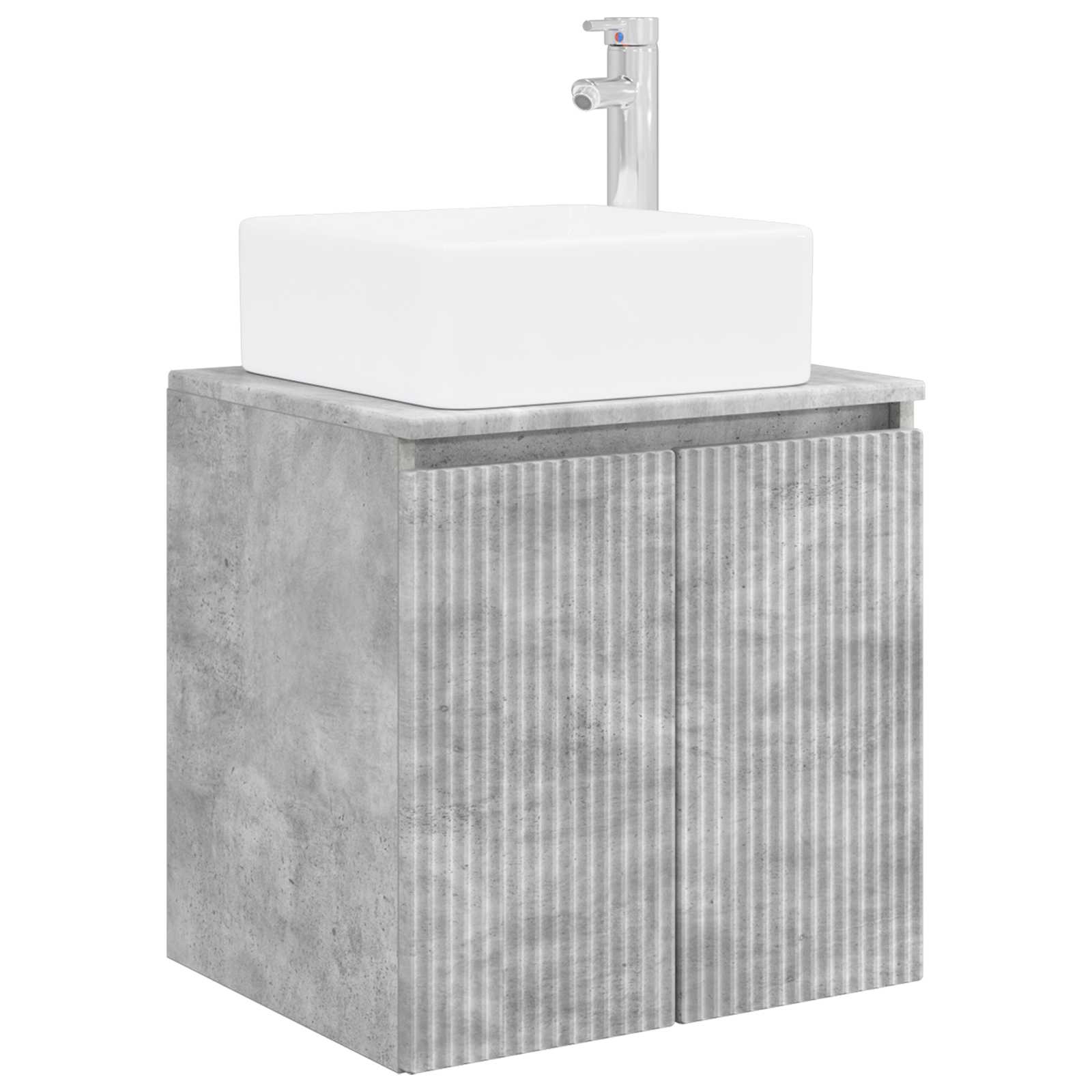 Ensemble de mobilier de salle de bain 3 pc Gris béton