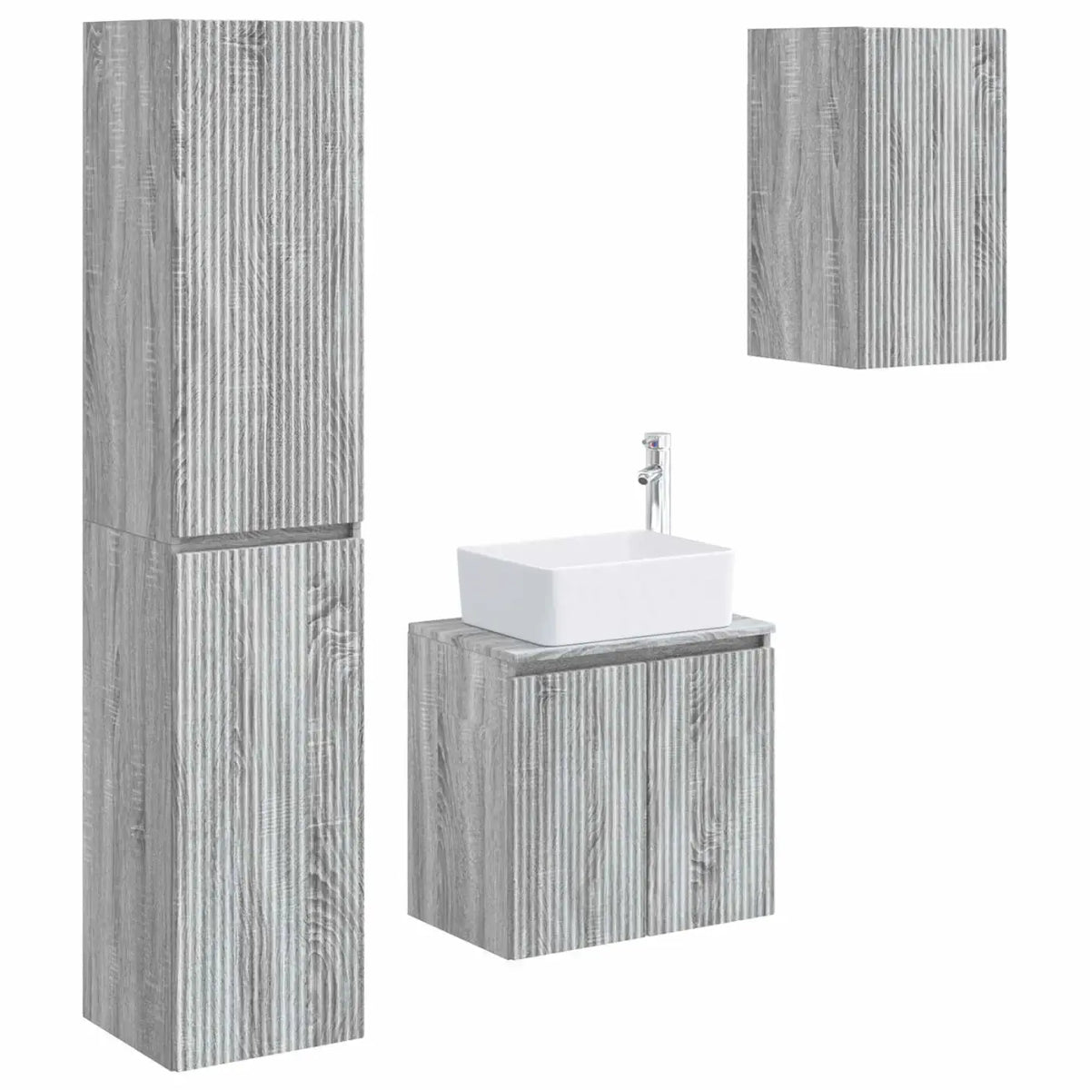 Ensemble de mobilier de salle de bain 3 pc Sonoma gris - XIOS