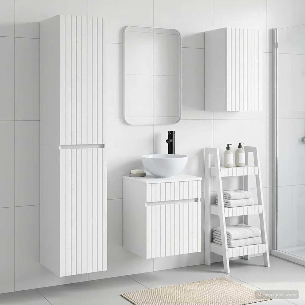 Ensemble de mobilier de salle de bain 3 pc Blanc