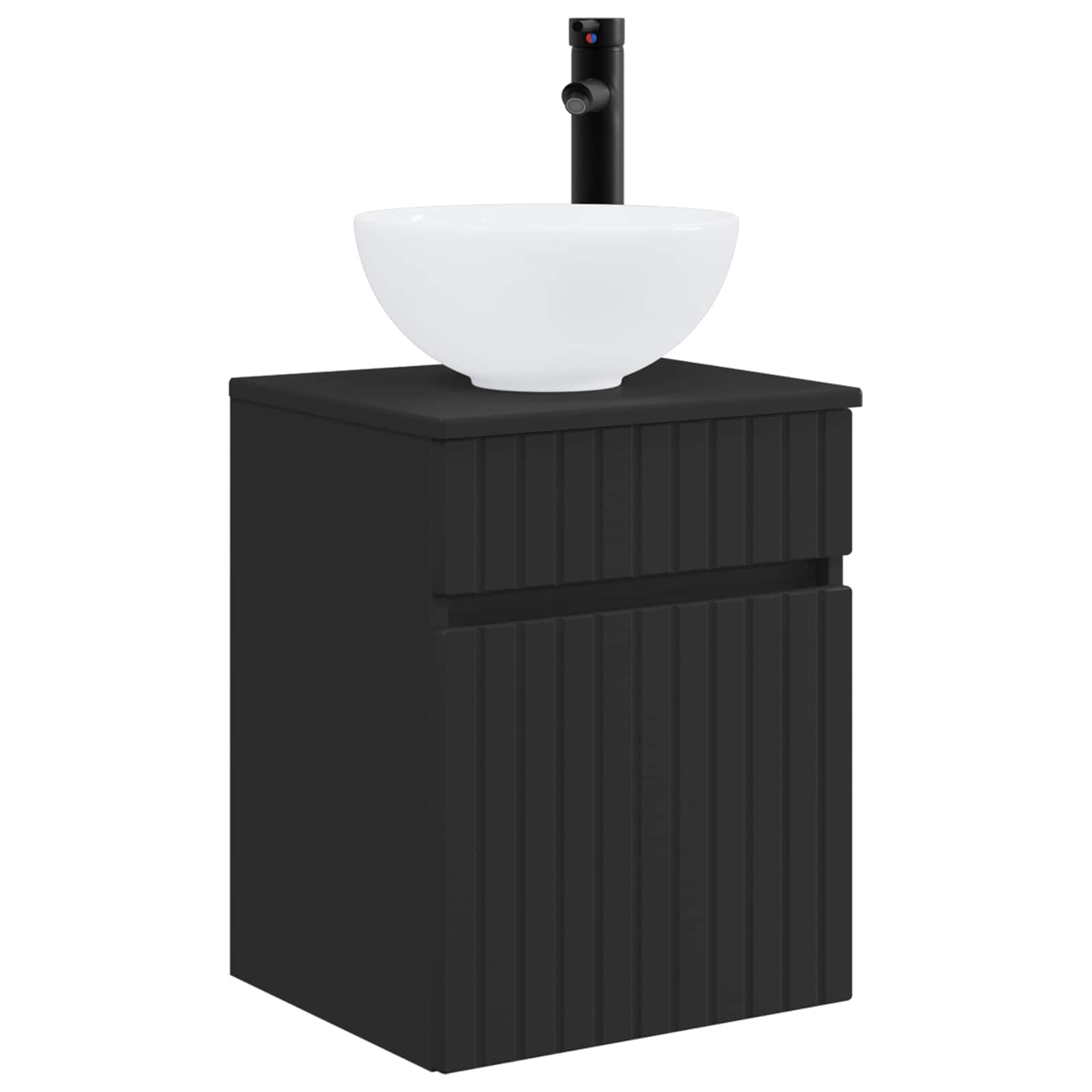 Ensemble de mobilier de salle de bain 3 pc Noir