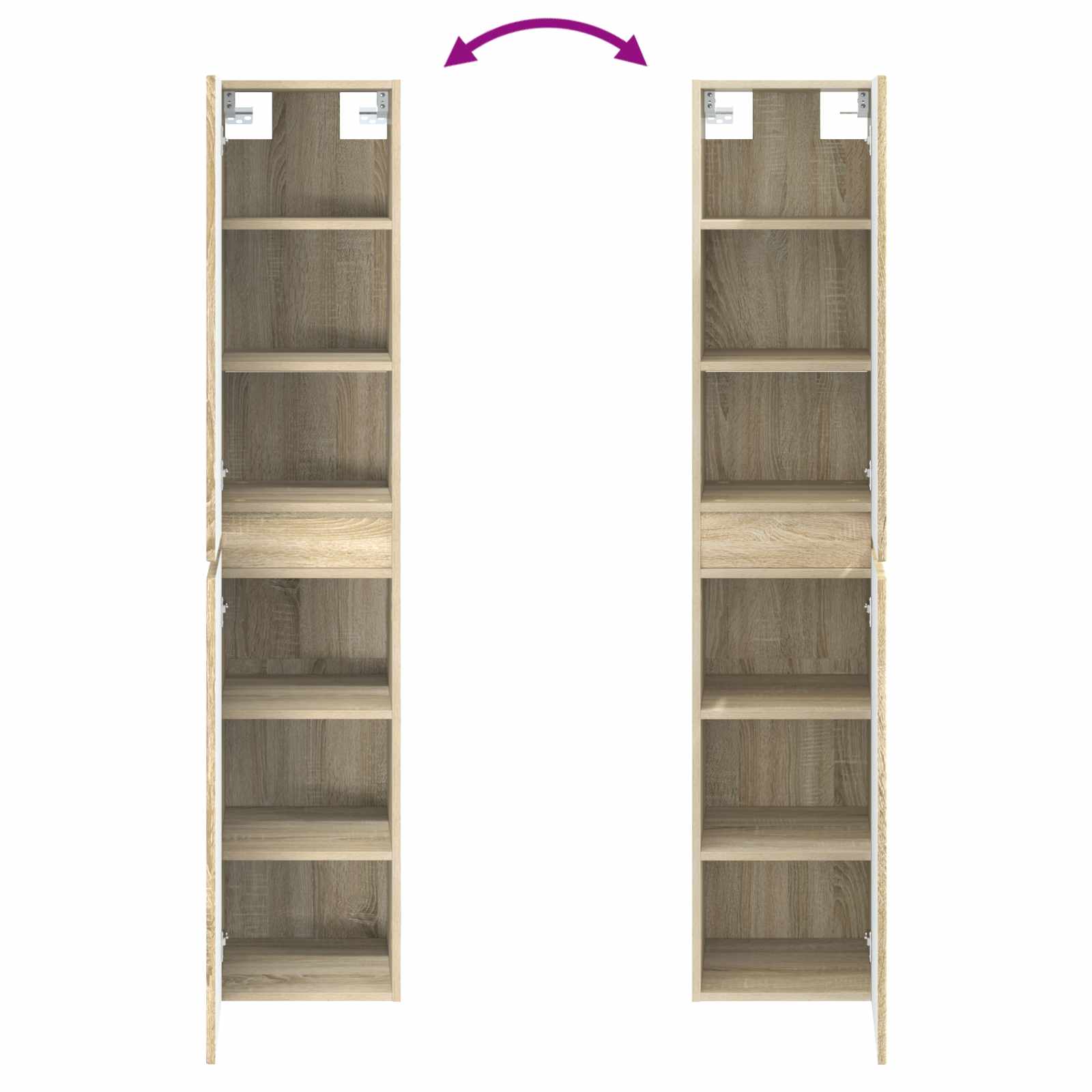 Ensemble de mobilier de salle de bain 3 pc Chêne Sonoma