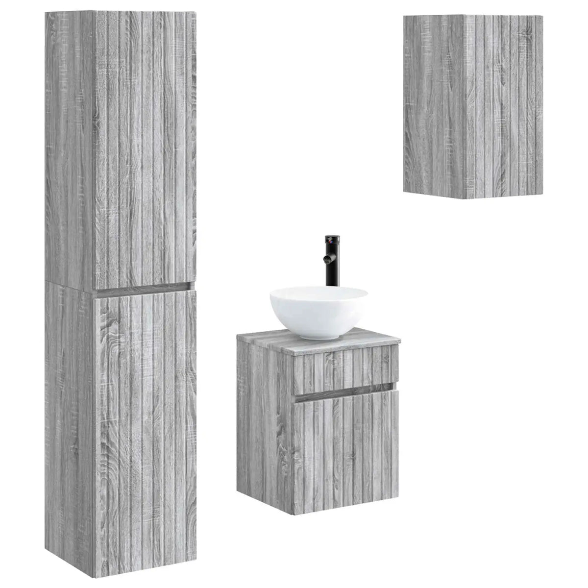 Ensemble de mobilier de salle de bain 3 pc Sonoma gris - XIOS