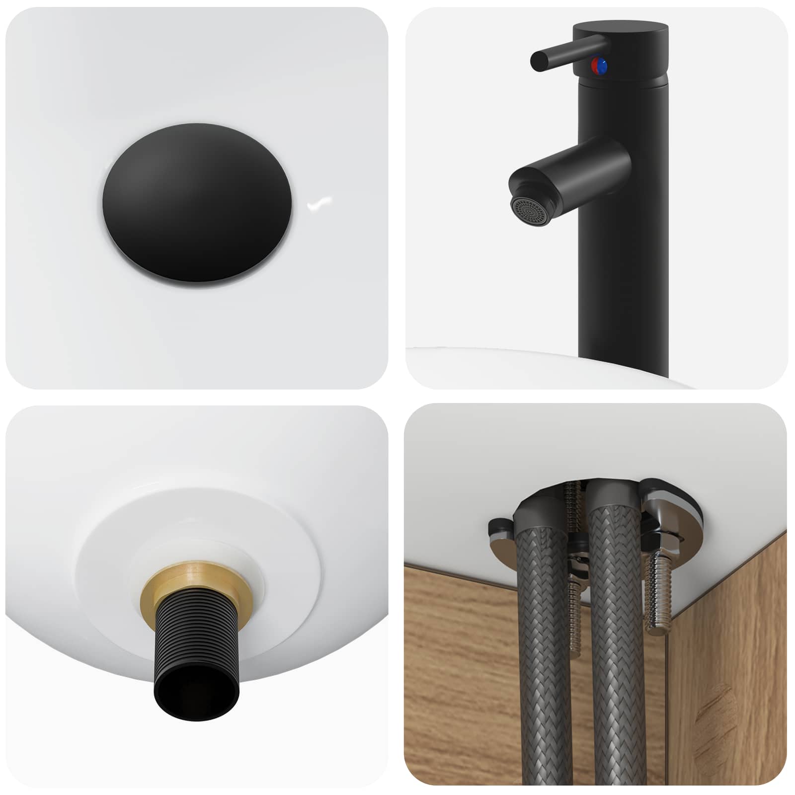 Ensemble de mobilier de salle de bain 3 pc Chêne artisanal