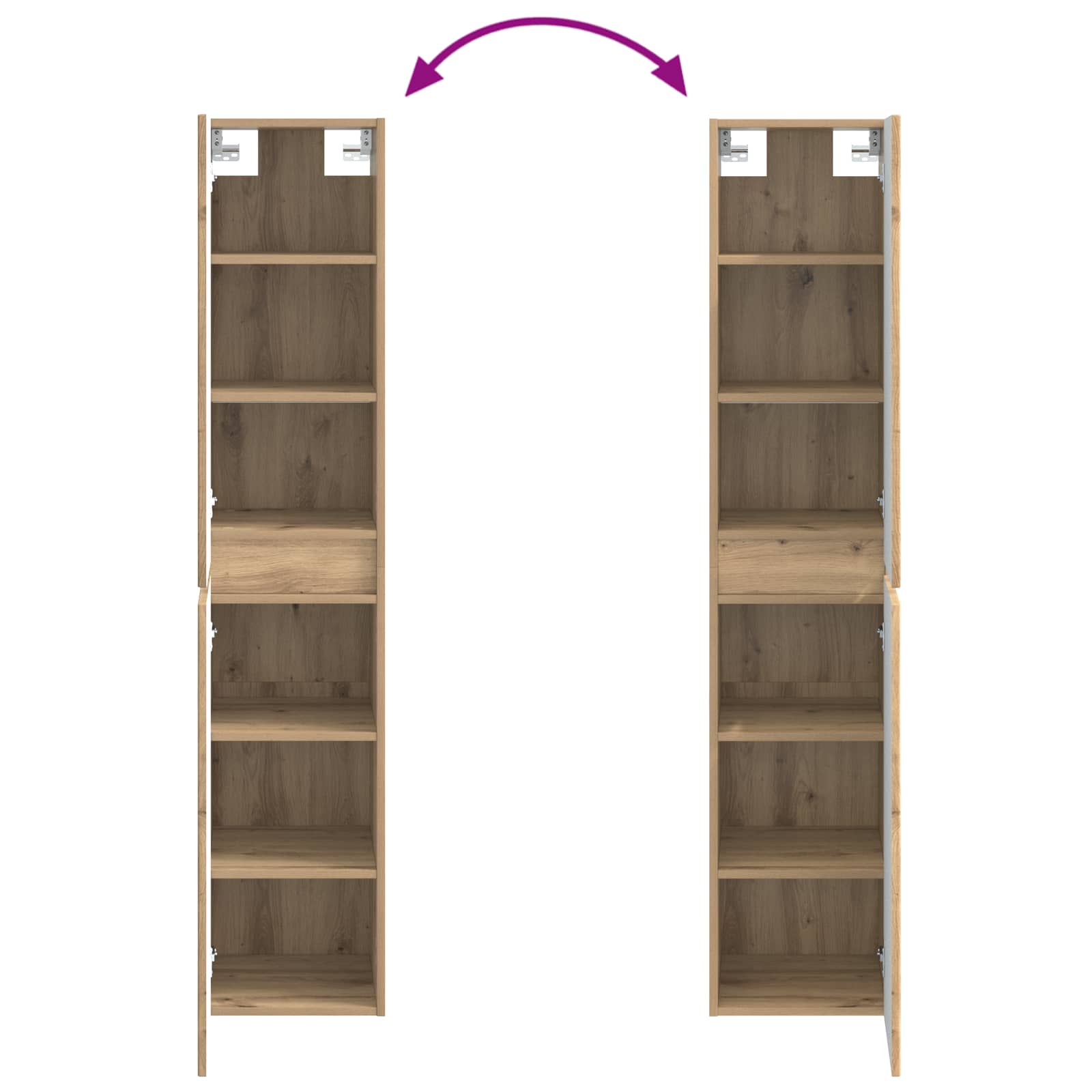 Ensemble de mobilier de salle de bain 3 pc Chêne artisanal