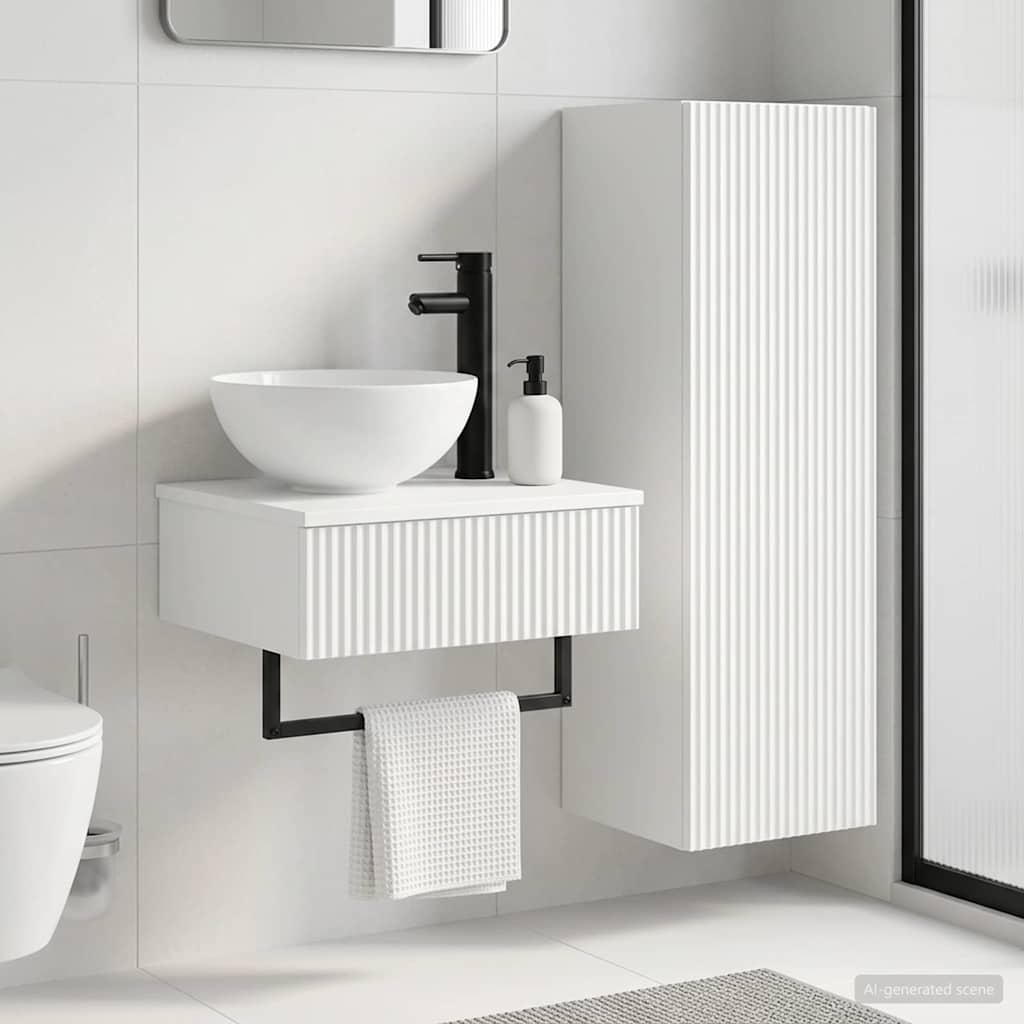 Ensemble de mobilier de salle de bain 2 pc Blanc