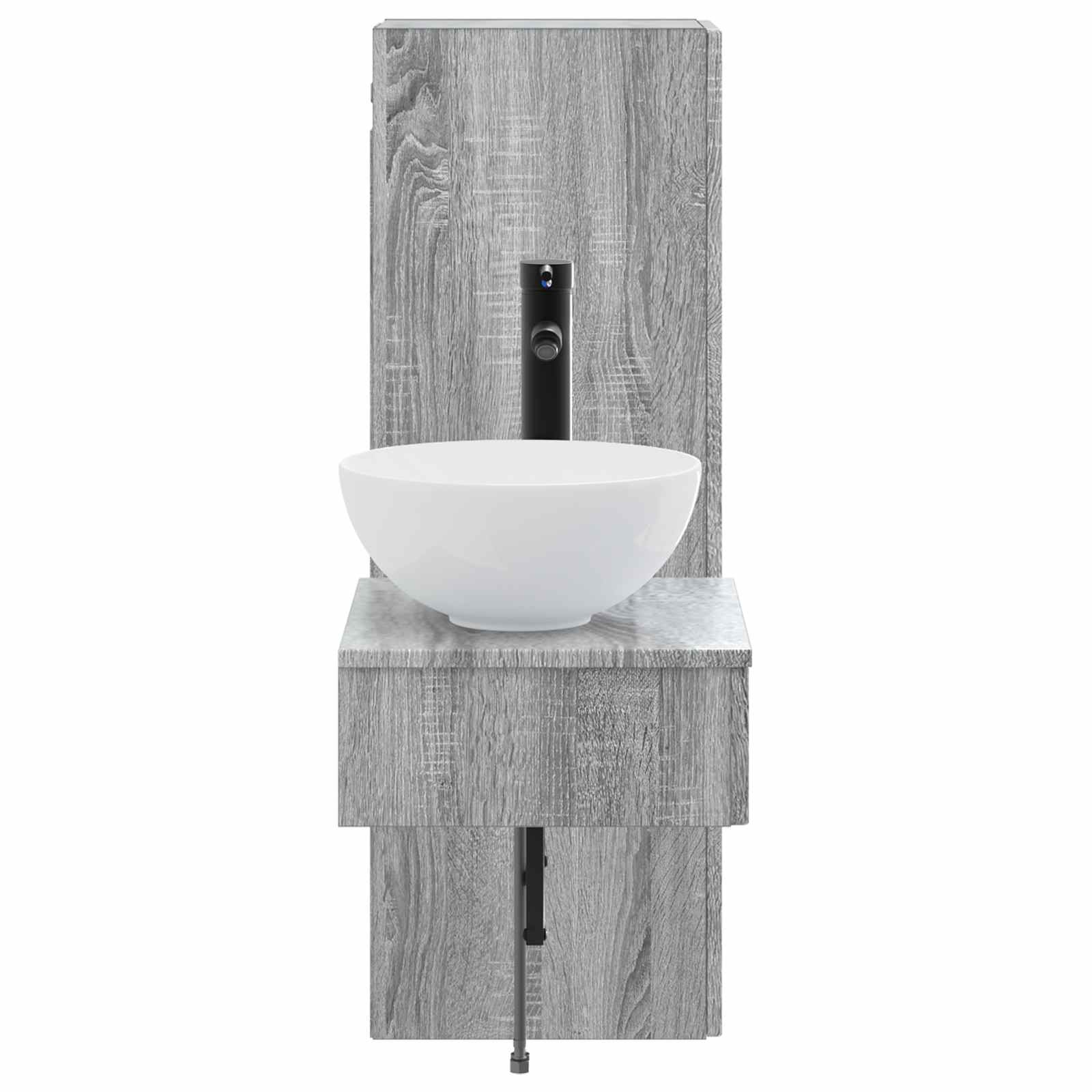 Ensemble de mobilier de salle de bain 2 pc Sonoma gris