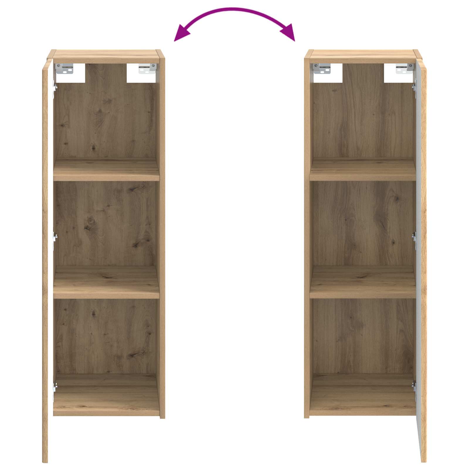 Ensemble de mobilier de salle de bain 2 pc Chêne artisanal