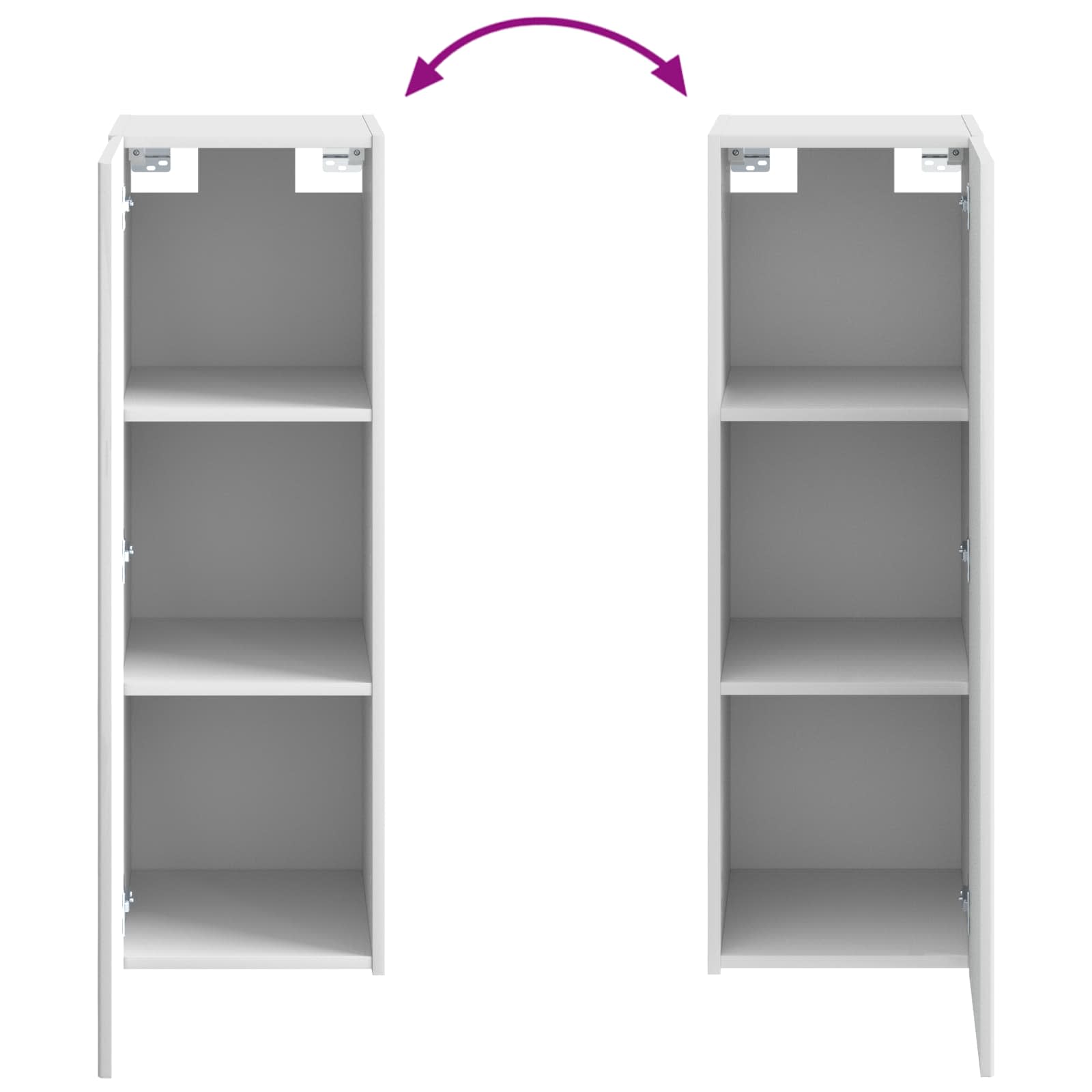 Ensemble de mobilier de salle de bain 2 pc Blanc brillant