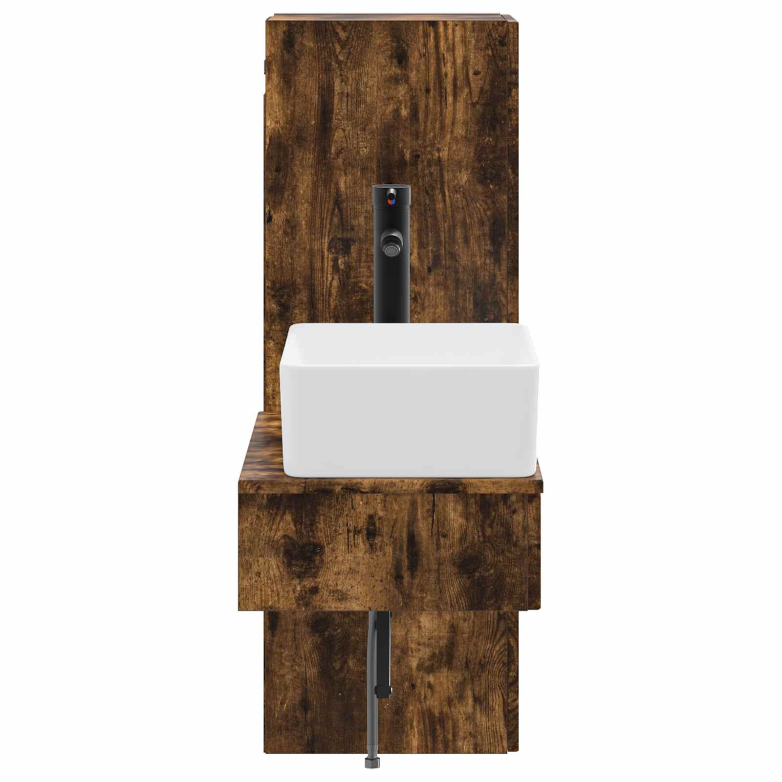Ensemble de mobilier de salle de bain 2 pièces Chêne fumé