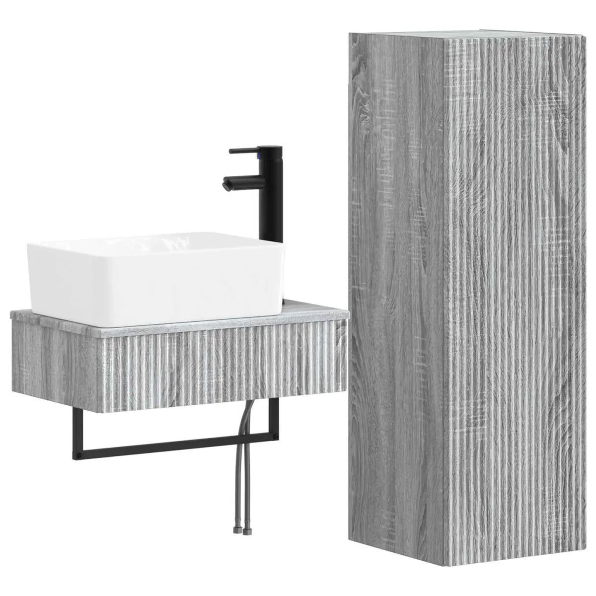 Ensemble de mobilier de salle de bain 2 pc Sonoma gris - XIOS