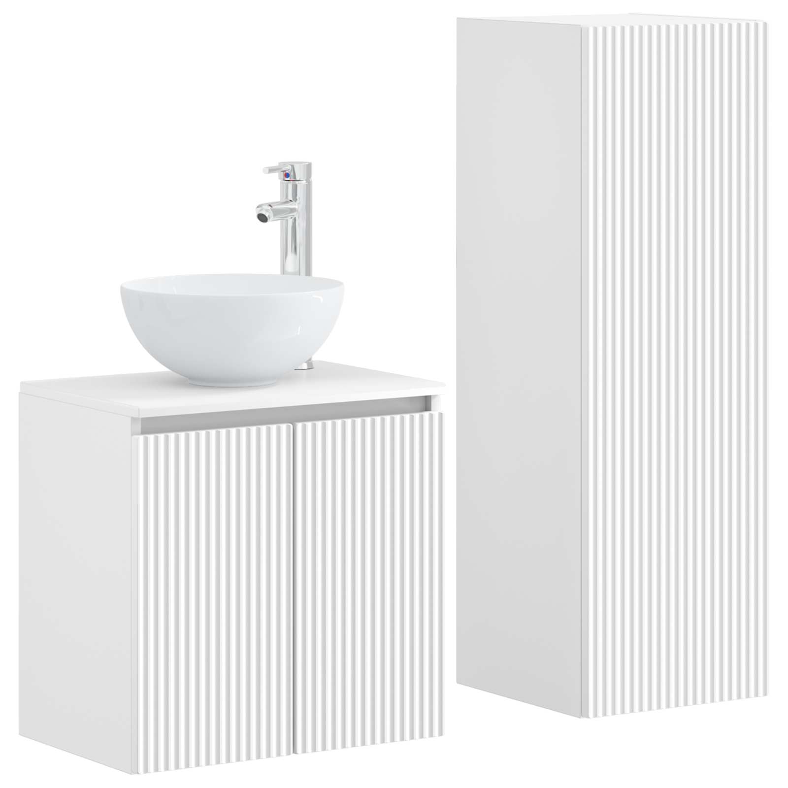 Ensemble de mobilier de salle de bain 2 pc Blanc