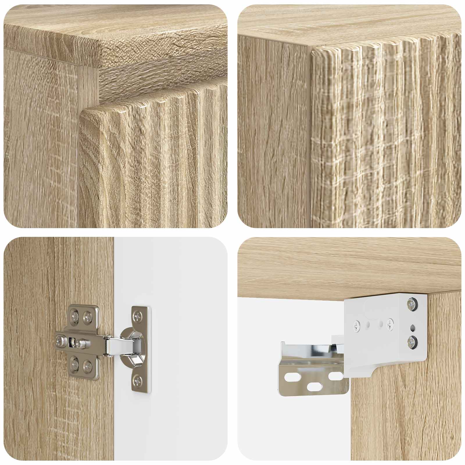 Ensemble de mobilier de salle de bain 2 pc Chêne Sonoma