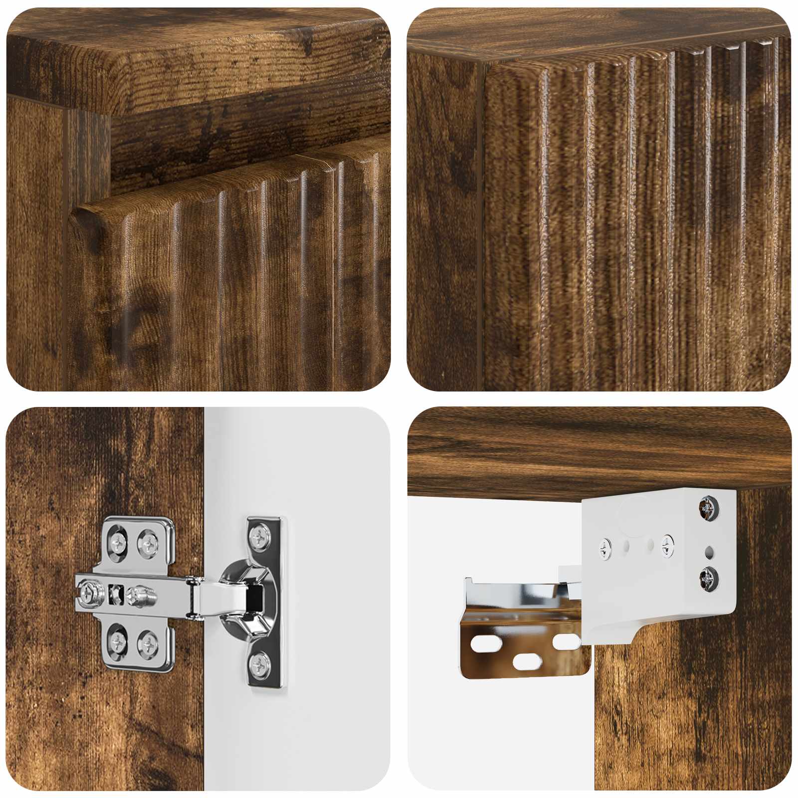 Ensemble de mobilier de salle de bain 2 pc Chêne fumé