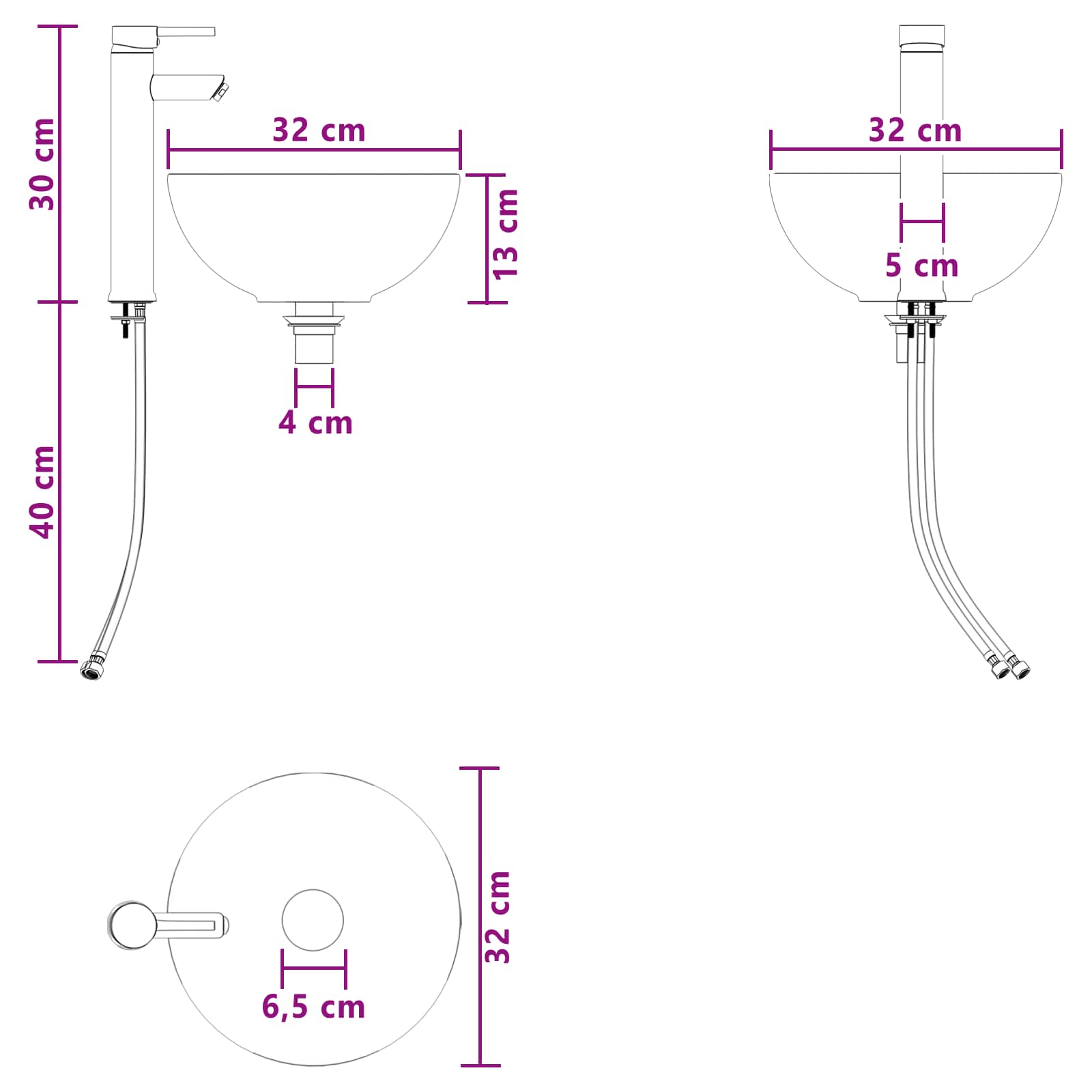 Ensemble de mobilier de salle de bain 2 pc Sonoma gris