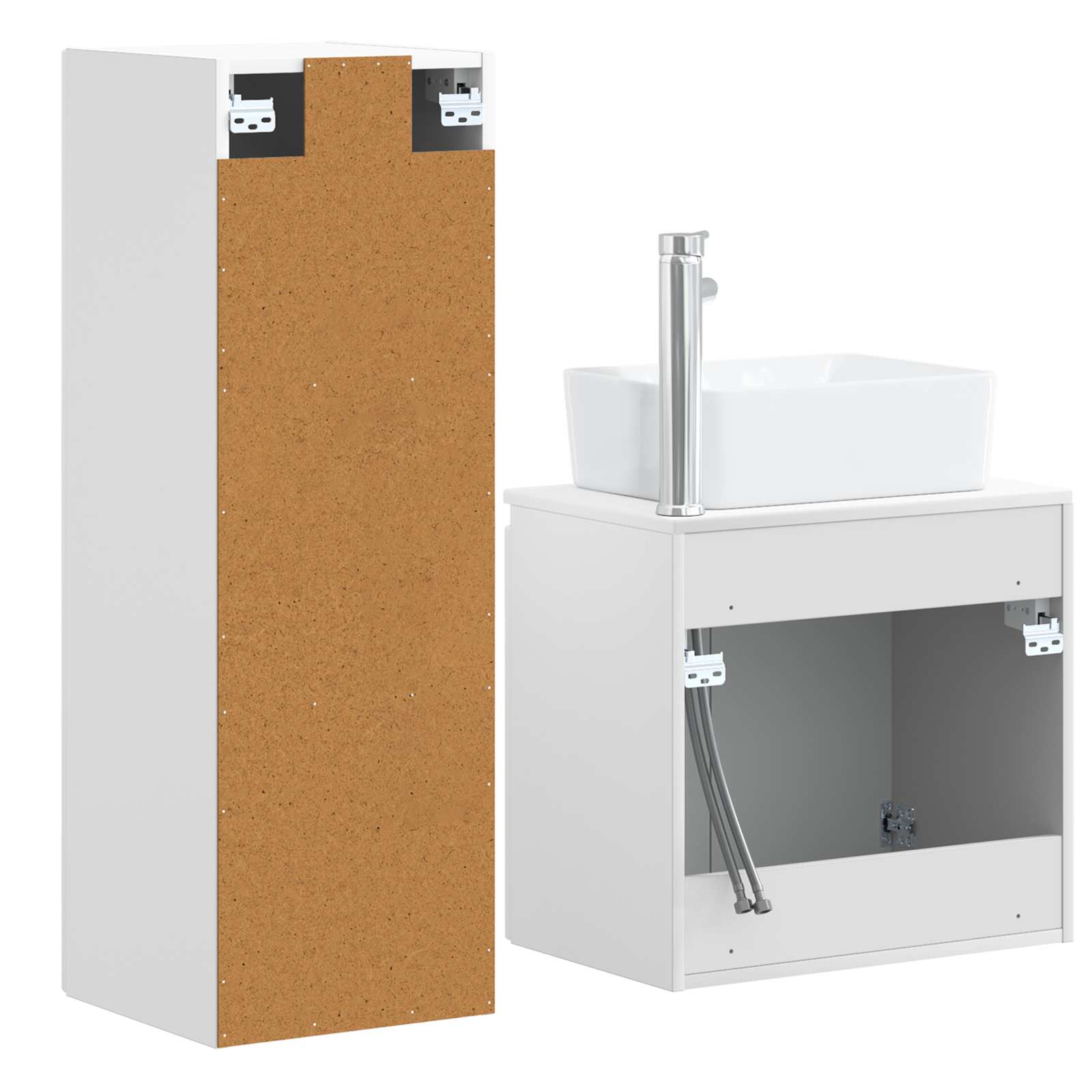 Ensemble de mobilier de salle de bain 2 pc Blanc