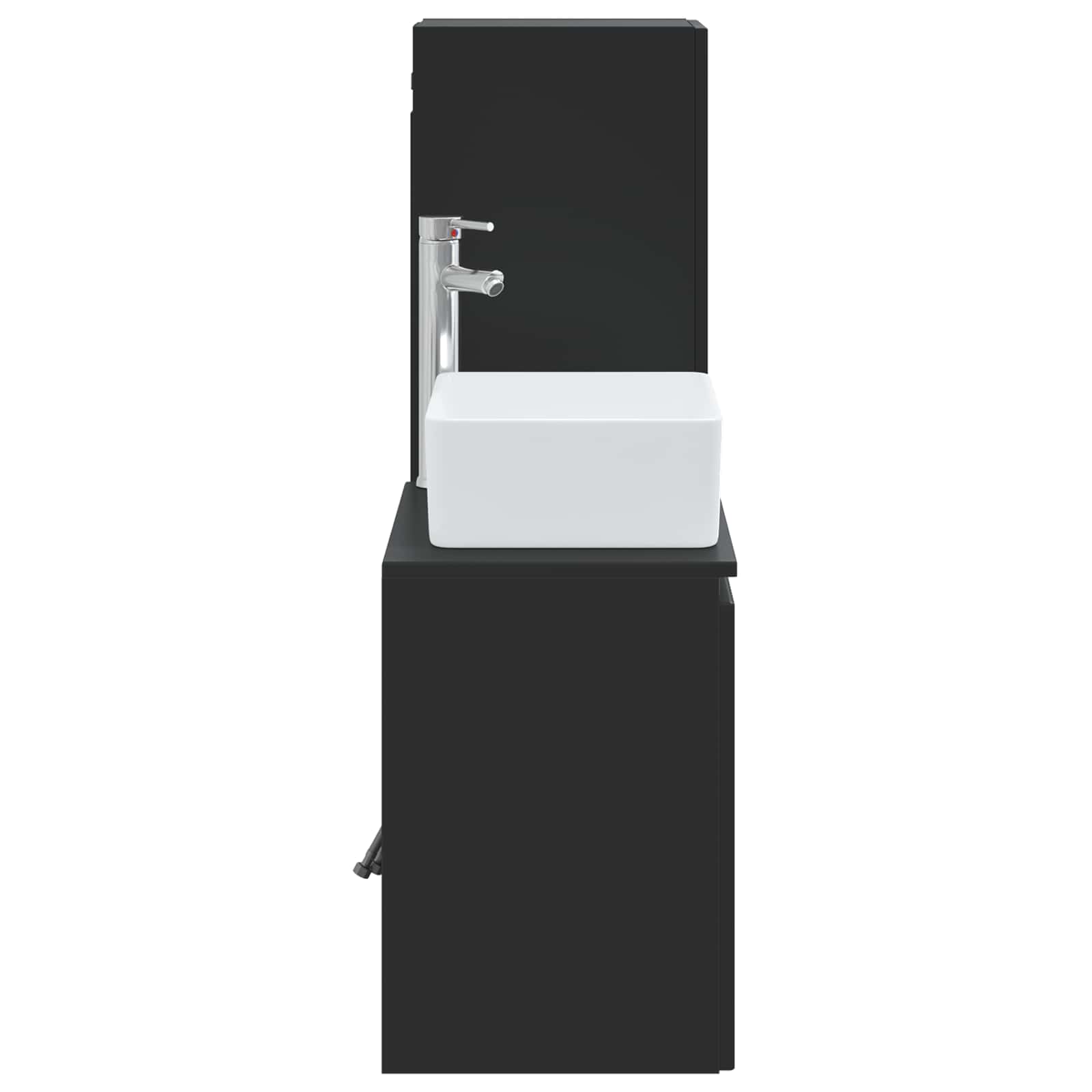 Ensemble de mobilier de salle de bain 2 pc Noir