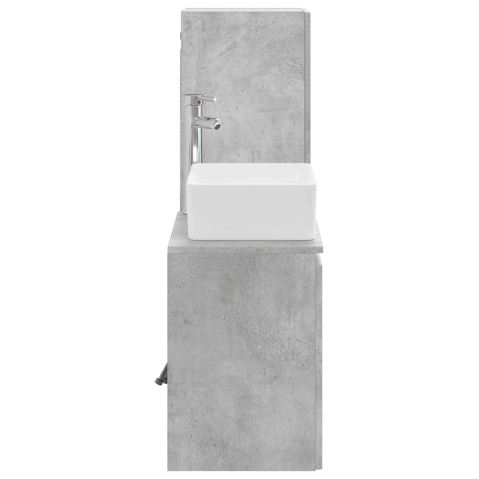 Ensemble de mobilier de salle de bain 2 pc Gris béton