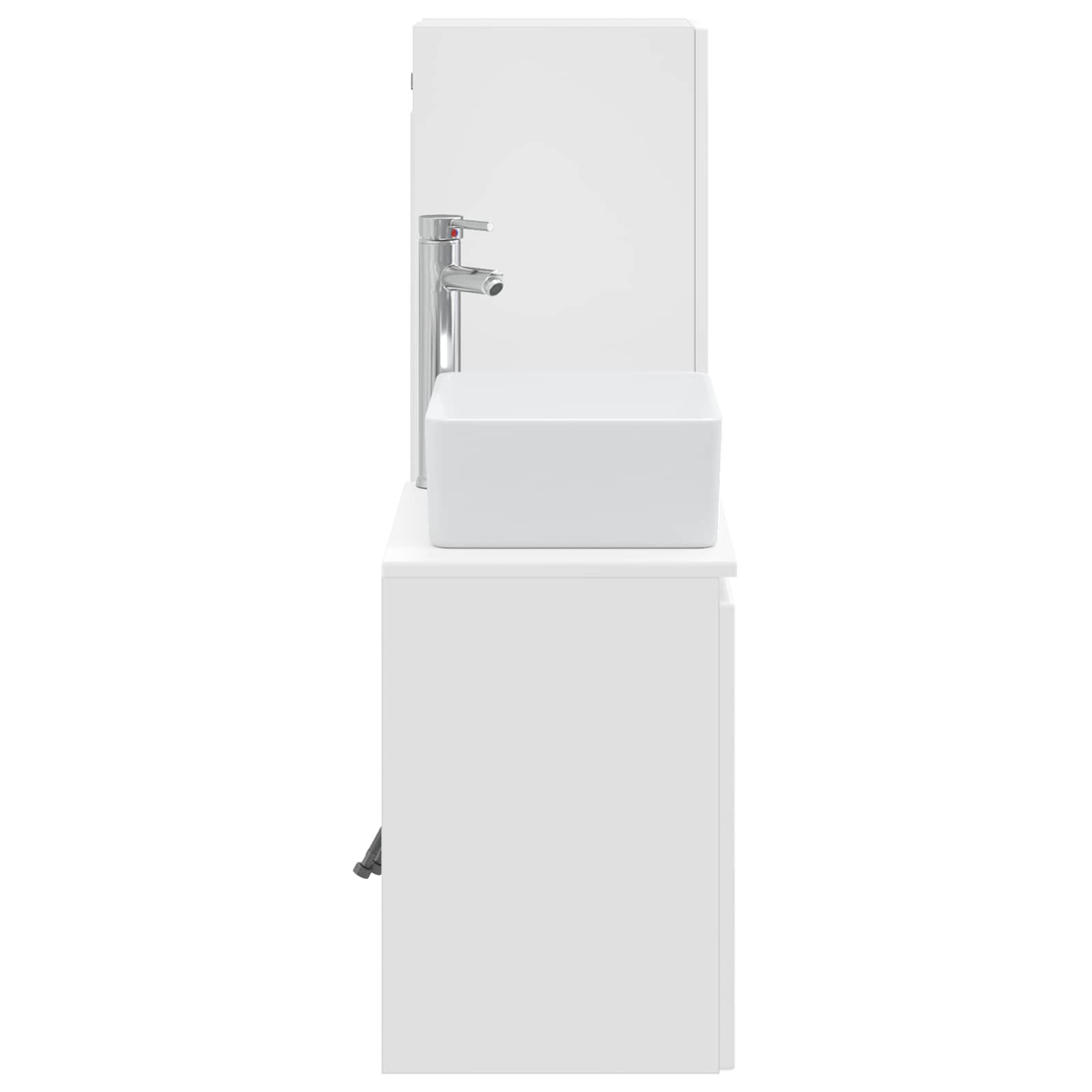Ensemble de mobilier de salle de bain 2 pc Blanc brillant