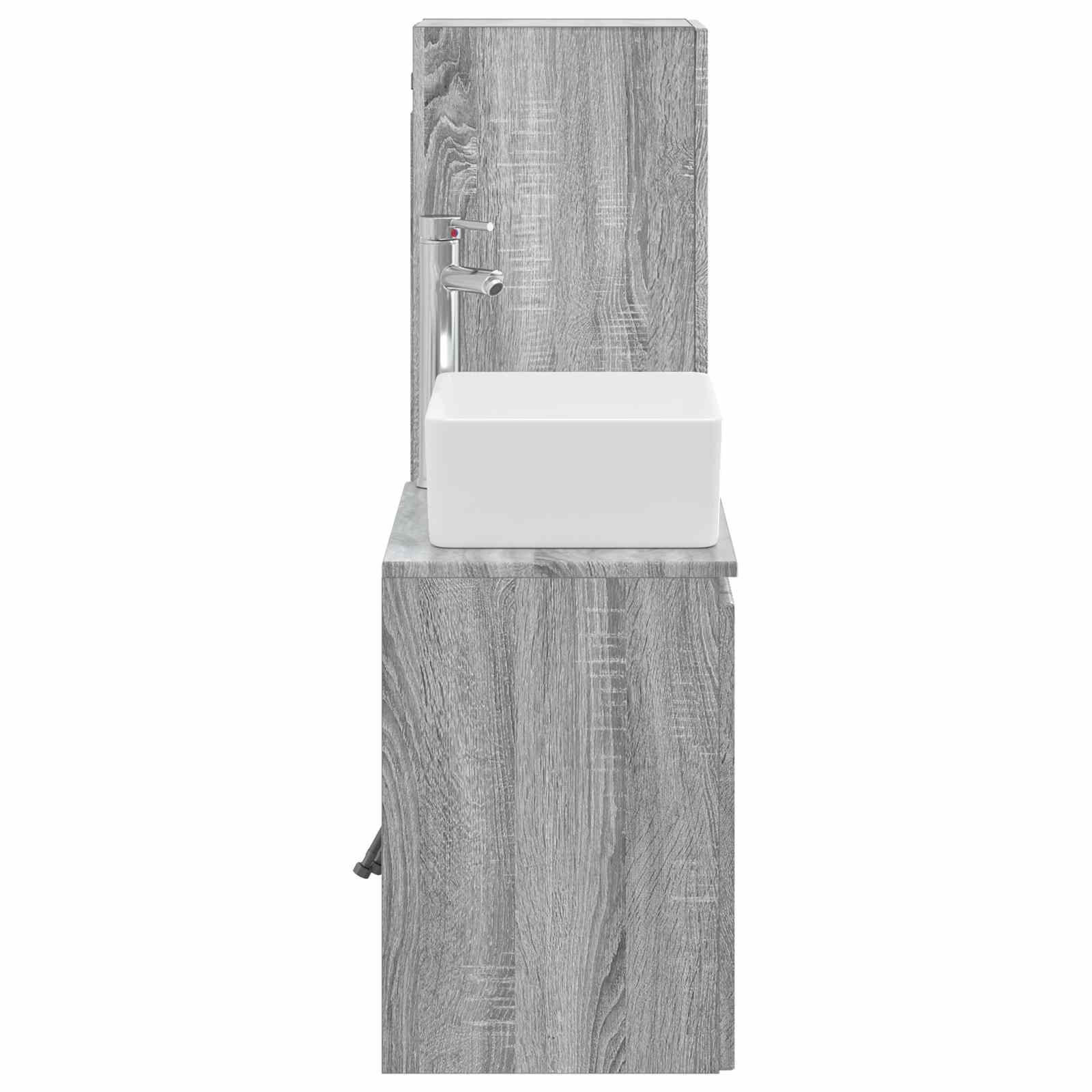Ensemble de mobilier de salle de bain 2 pc Sonoma gris