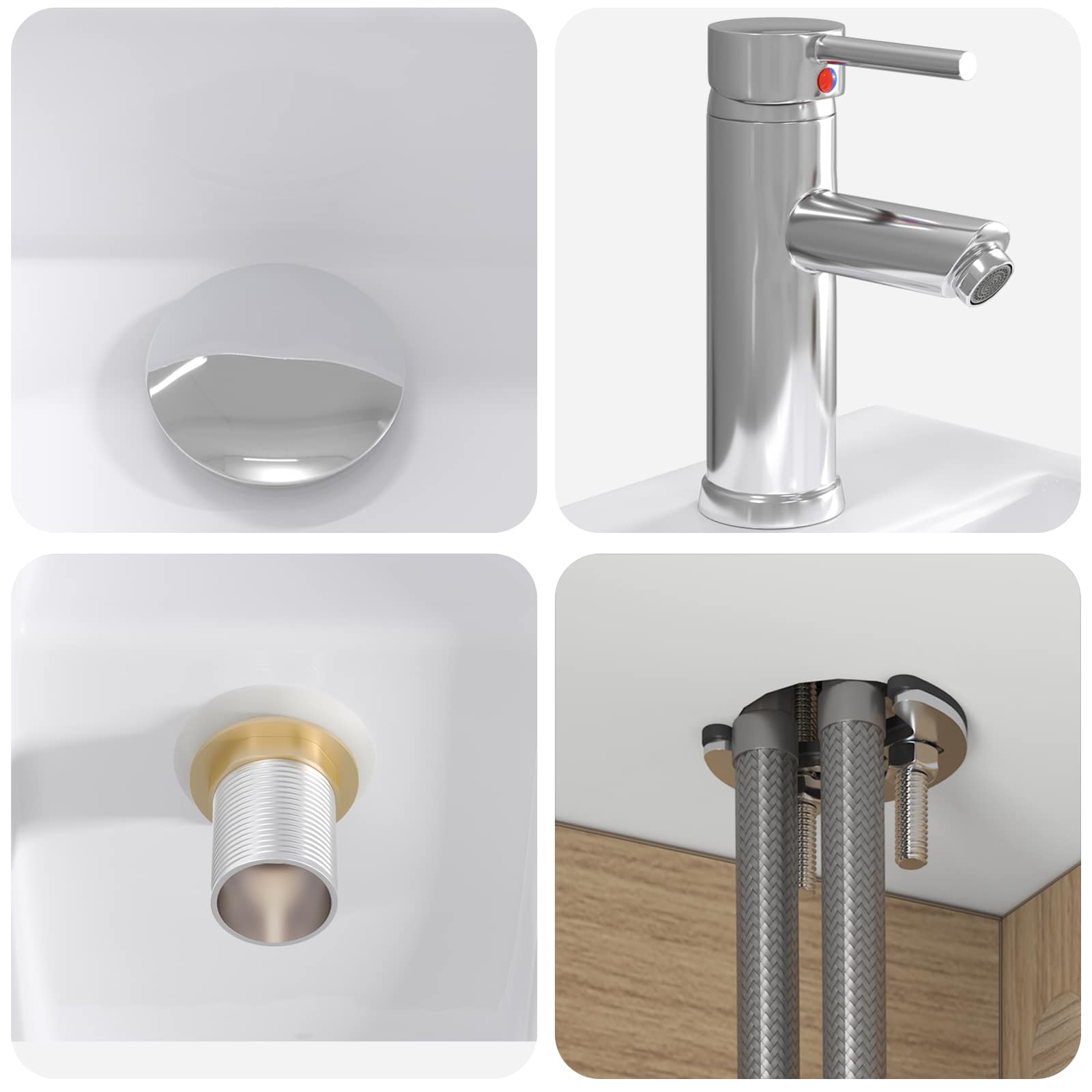 Ensemble de mobilier de salle de bain 2 pc Chêne artisanal