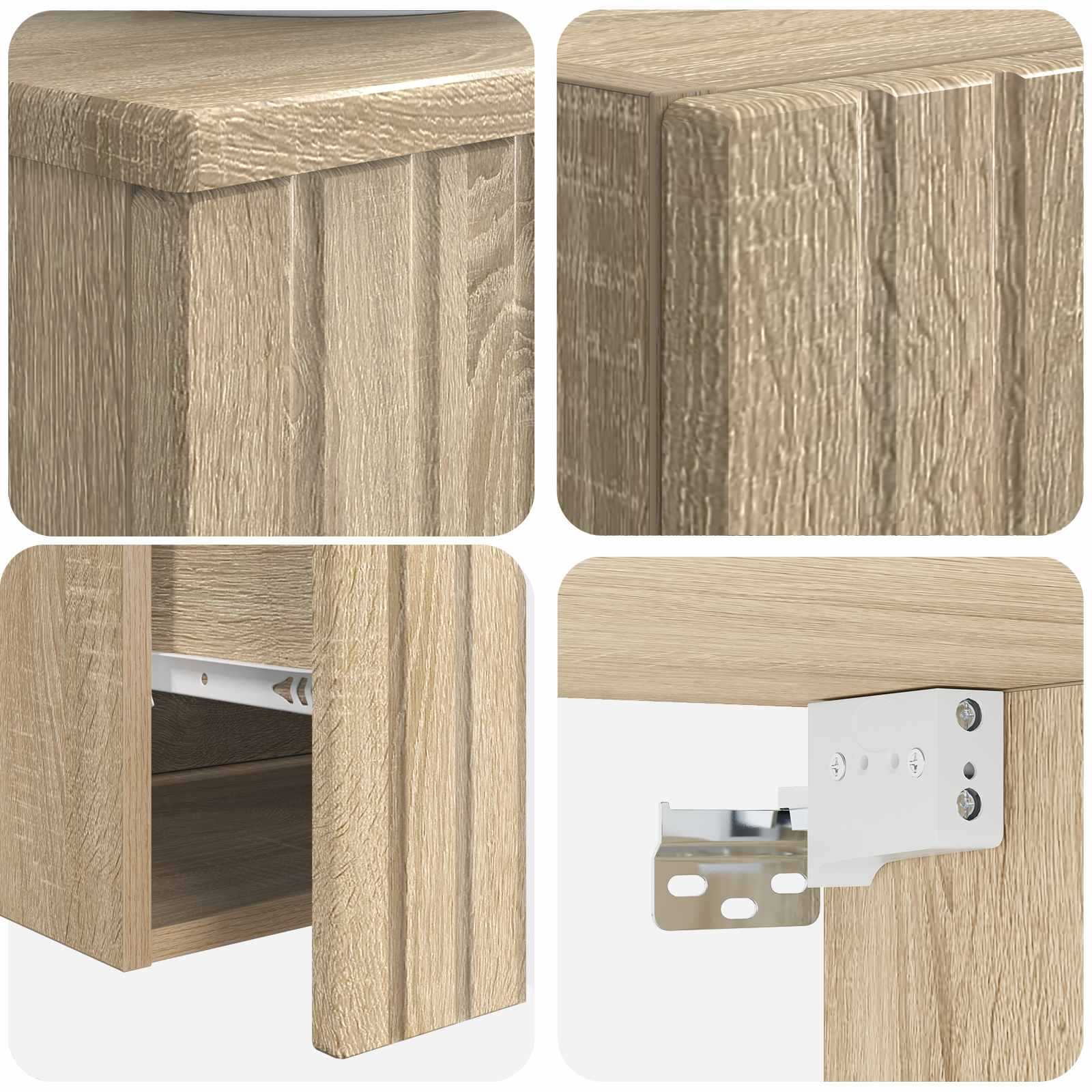 Ensemble de mobilier de salle de bain 2 pc Chêne Sonoma