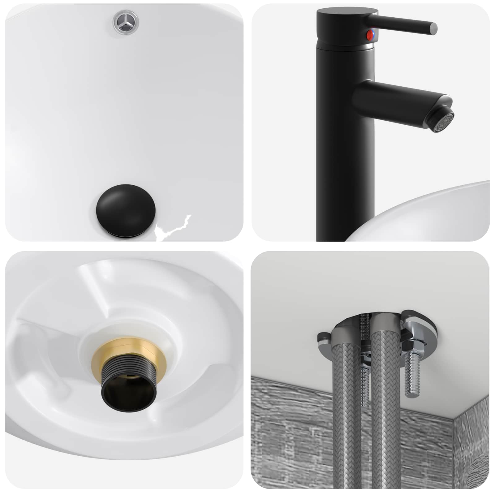 Ensemble de mobilier de salle de bain 2 pc Sonoma gris