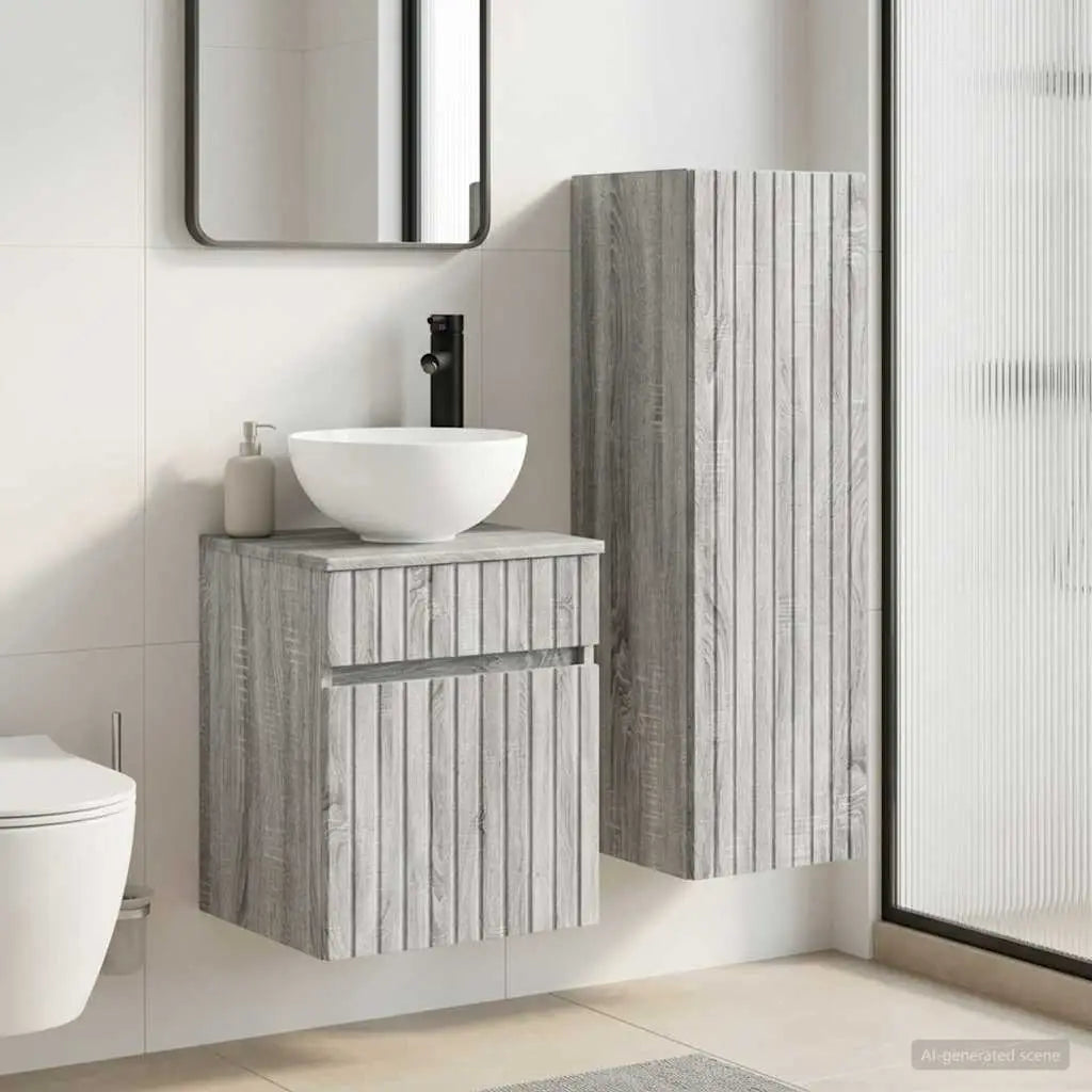 Ensemble de mobilier de salle de bain 2 pc Sonoma gris - XIOS
