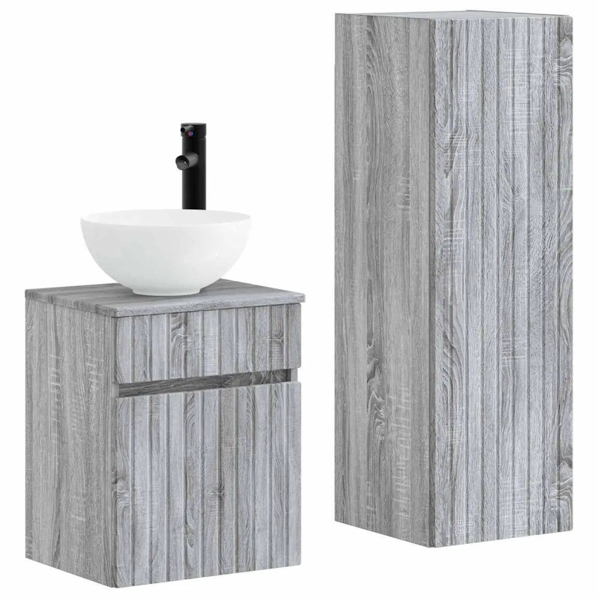 Ensemble de mobilier de salle de bain 2 pc Sonoma gris - XIOS