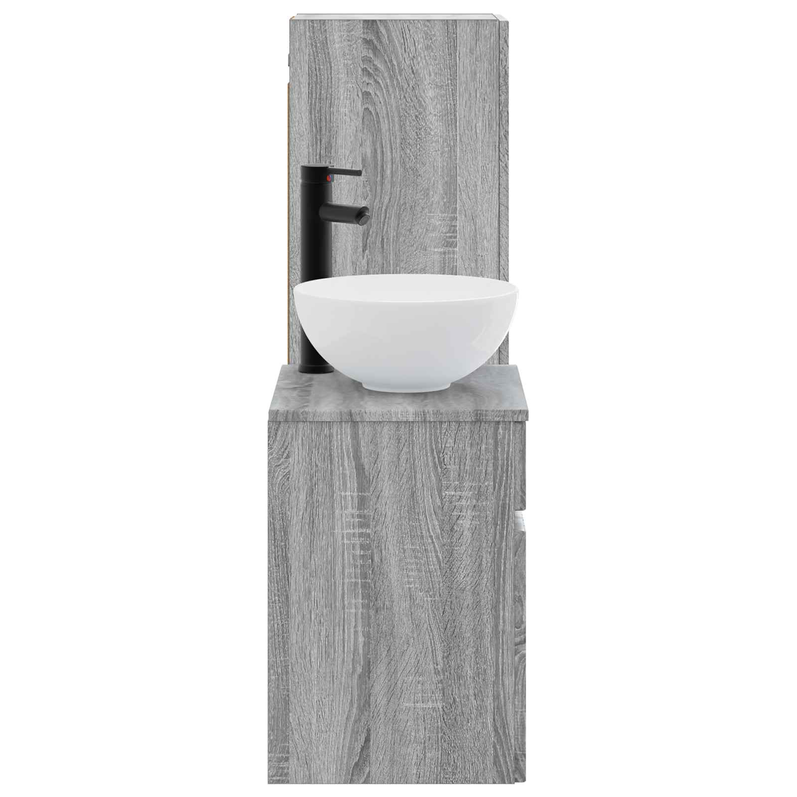 Ensemble de mobilier de salle de bain 2 pc Sonoma gris