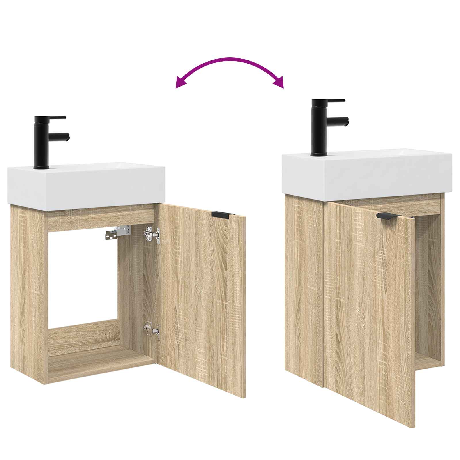 Meuble de salle de bain avec robinet Chêne Sonoma - XIOS