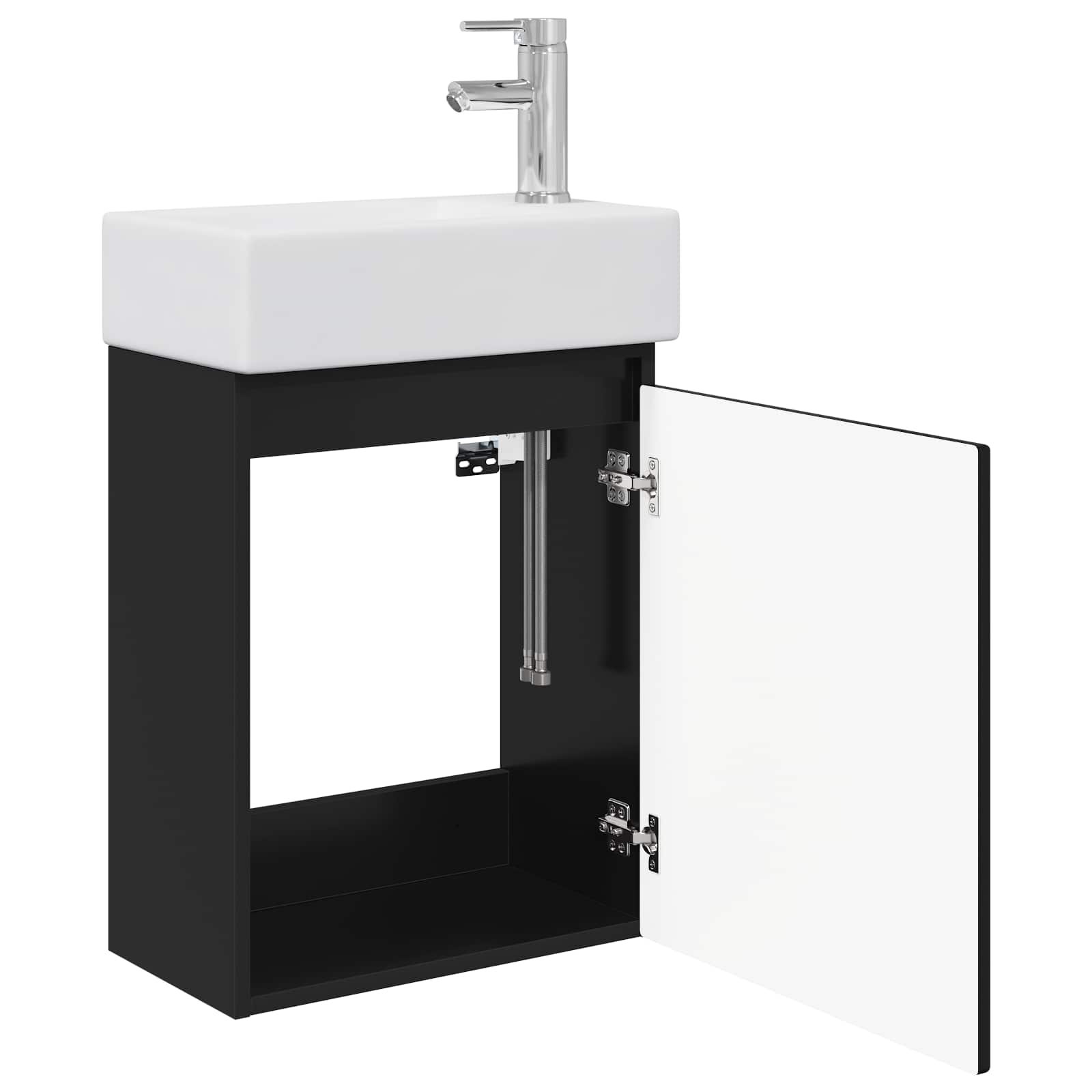 Meuble de salle de bain avec robinet Noir 45,5 x 22,5 x 84 cm - XIOS
