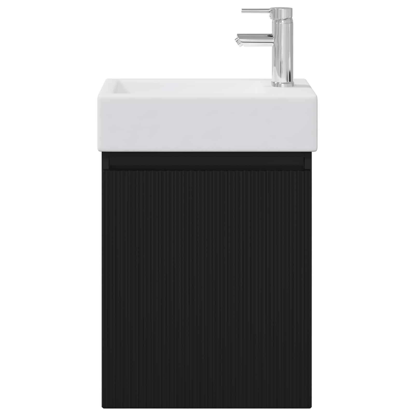 Meuble de salle de bain avec robinet Noir 45,5 x 22,5 x 84 cm - XIOS