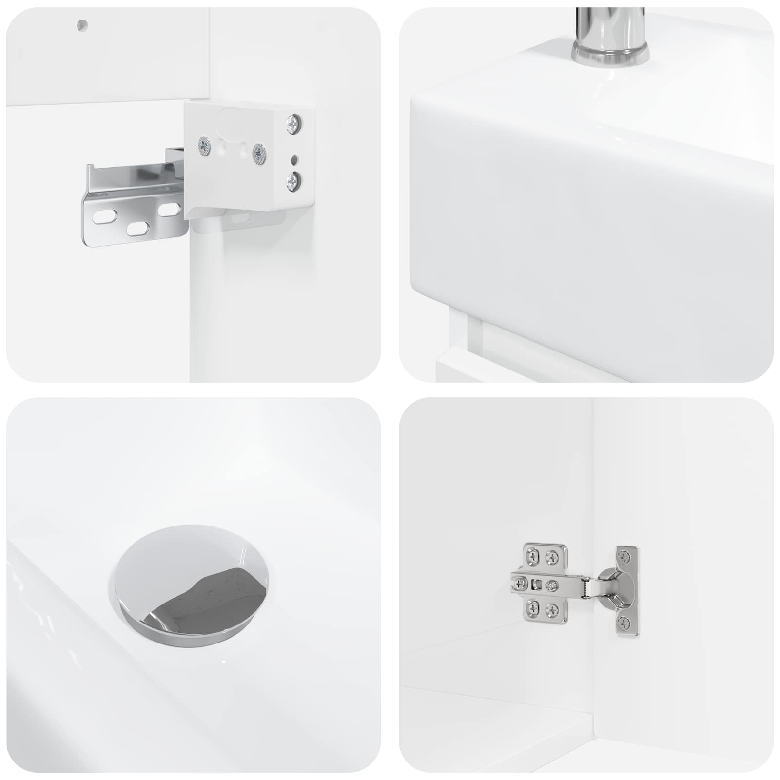 Meuble de salle de bain avec robinet Blanc brillant - XIOS