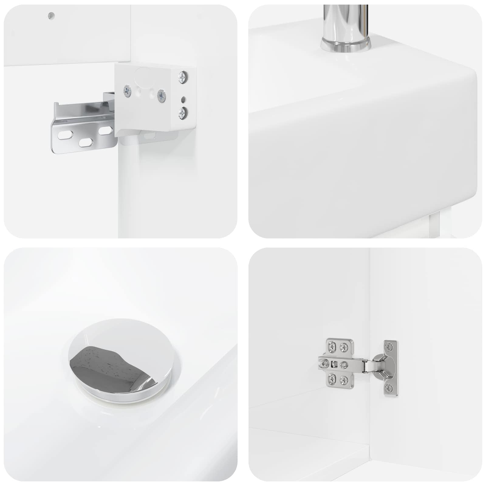 Meuble de salle de bain avec robinet Blanc brillant - XIOS