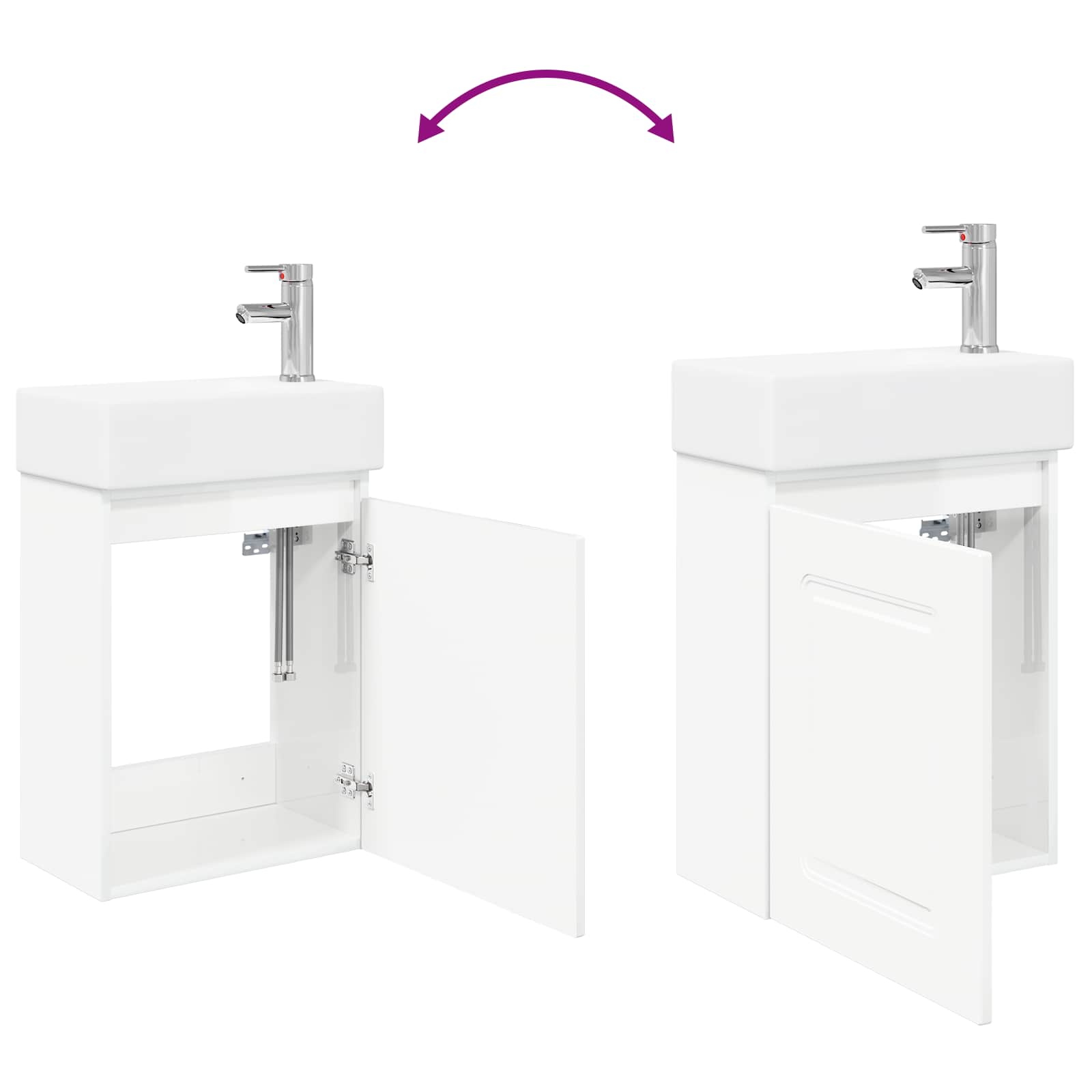 Meuble de salle de bain avec robinet Blanc brillant - XIOS