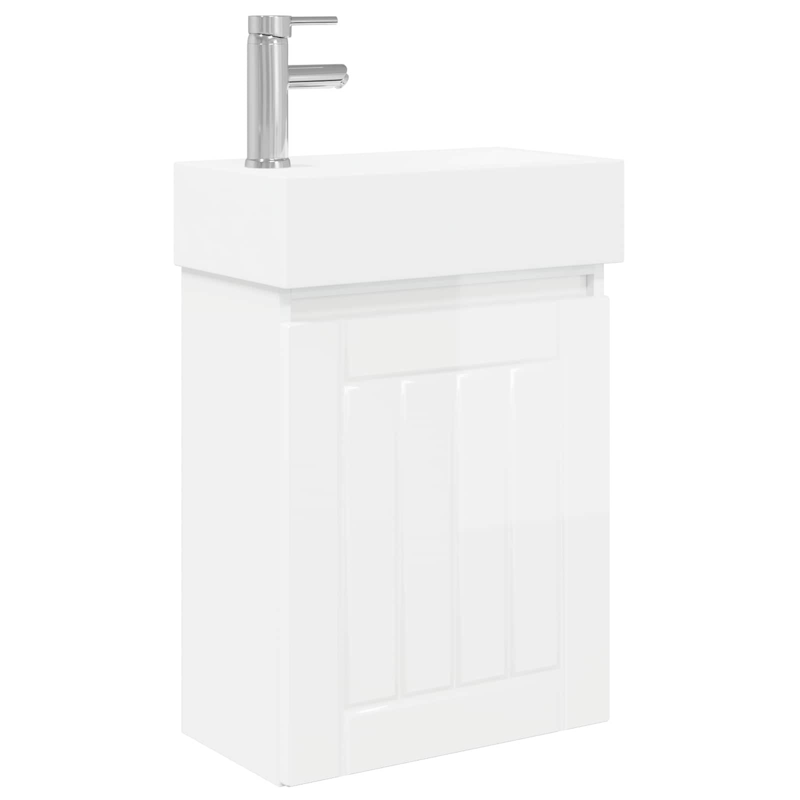 Meuble de salle de bain avec robinet Blanc brillant - XIOS