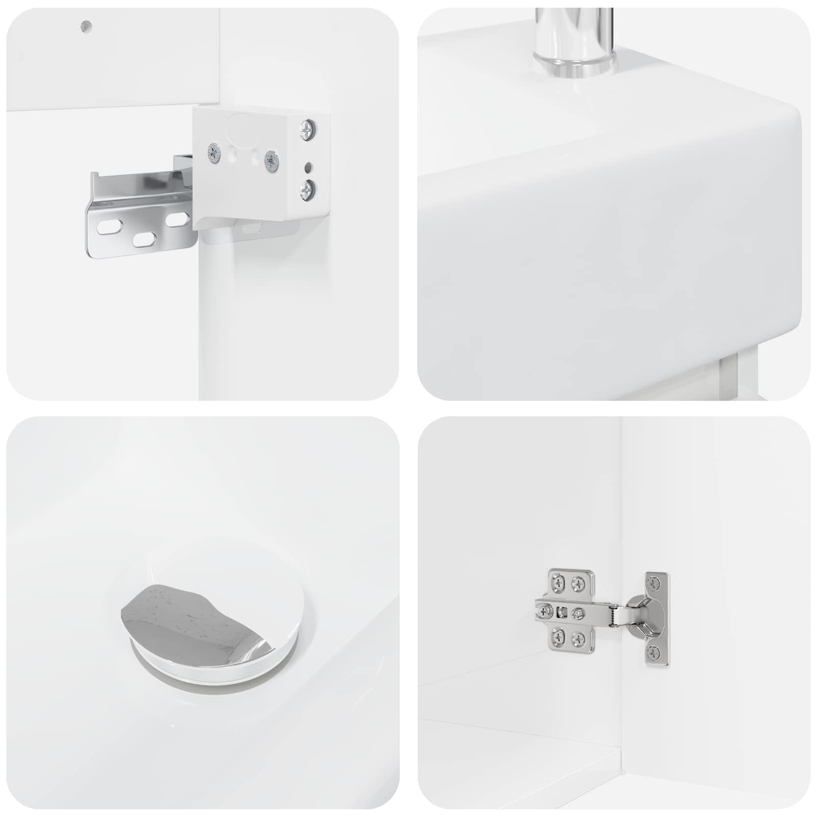 Meuble de salle de bain avec robinet Blanc brillant - XIOS